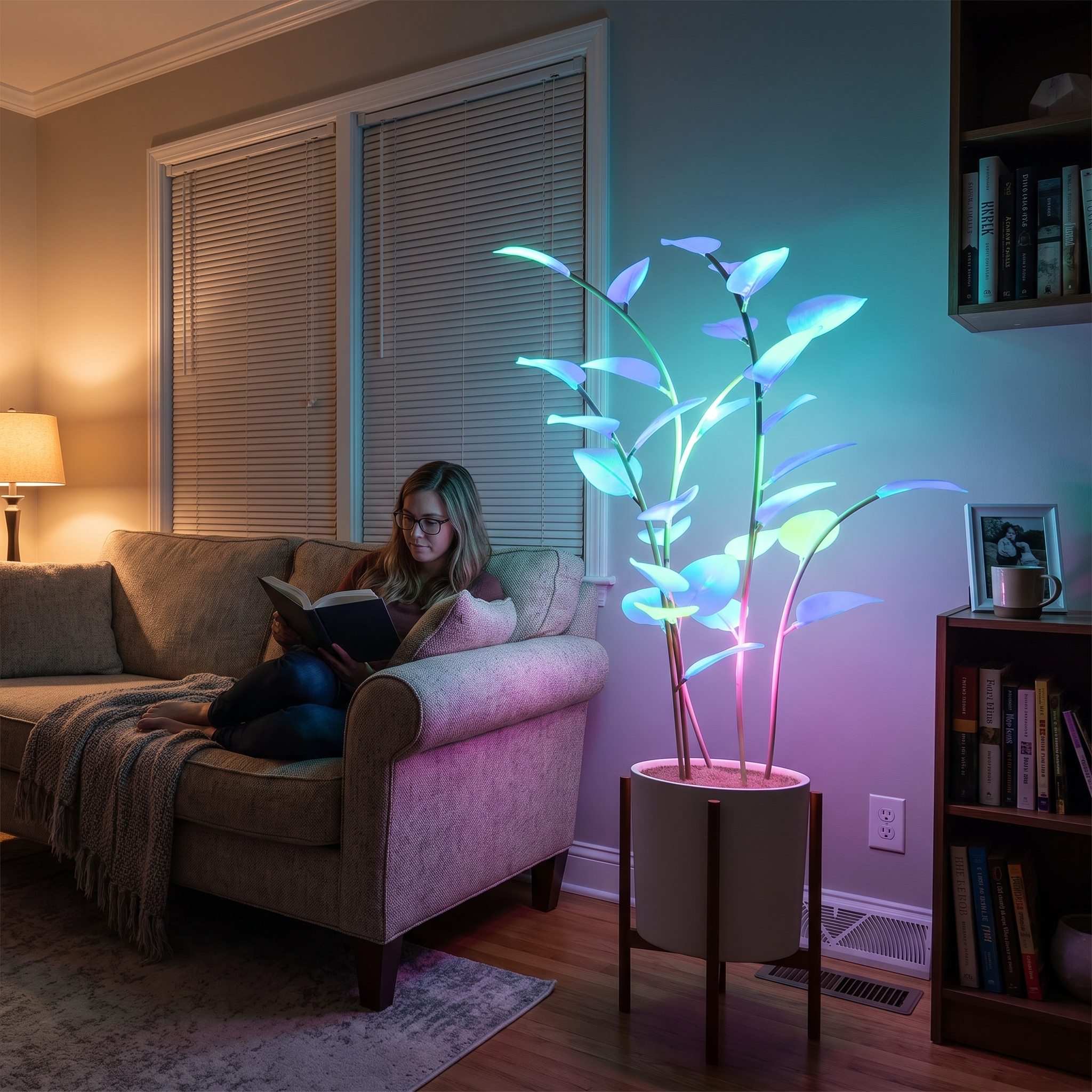 Smart App-Controlled LED Faux Plant Light 39 in Tall lifestyle