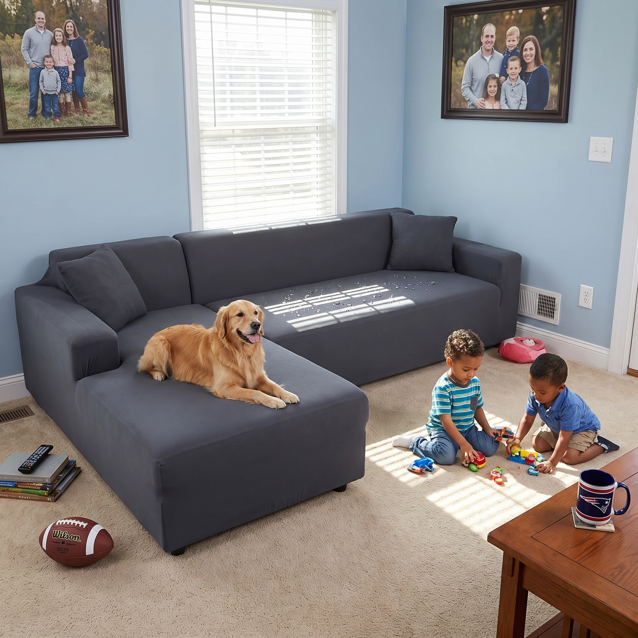 Waterproof Stretch Couch Slipcover lifestyle