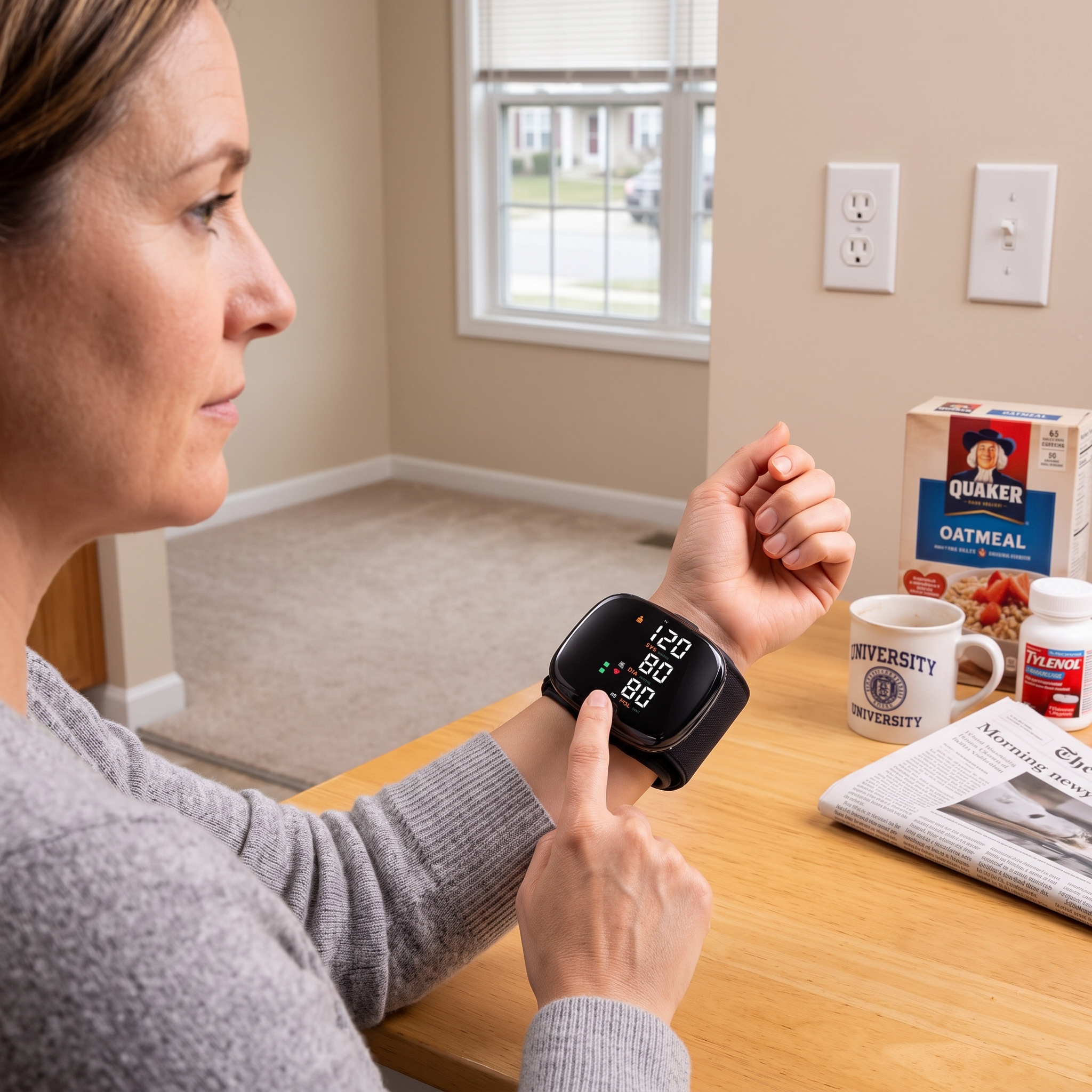 Rechargeable Wrist Blood Pressure Monitor lifestyle