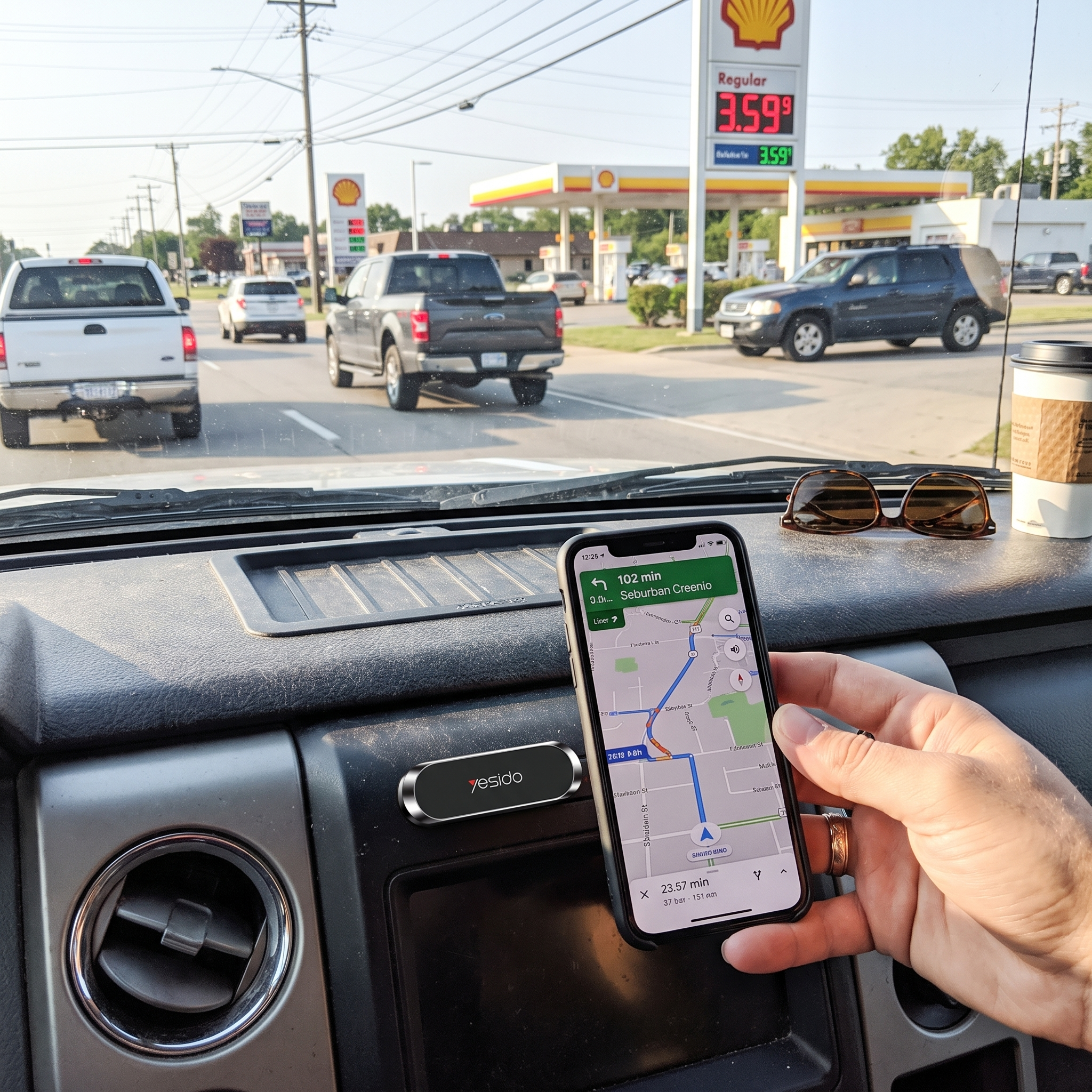 Magnetic Car Phone Mount Holder lifestyle