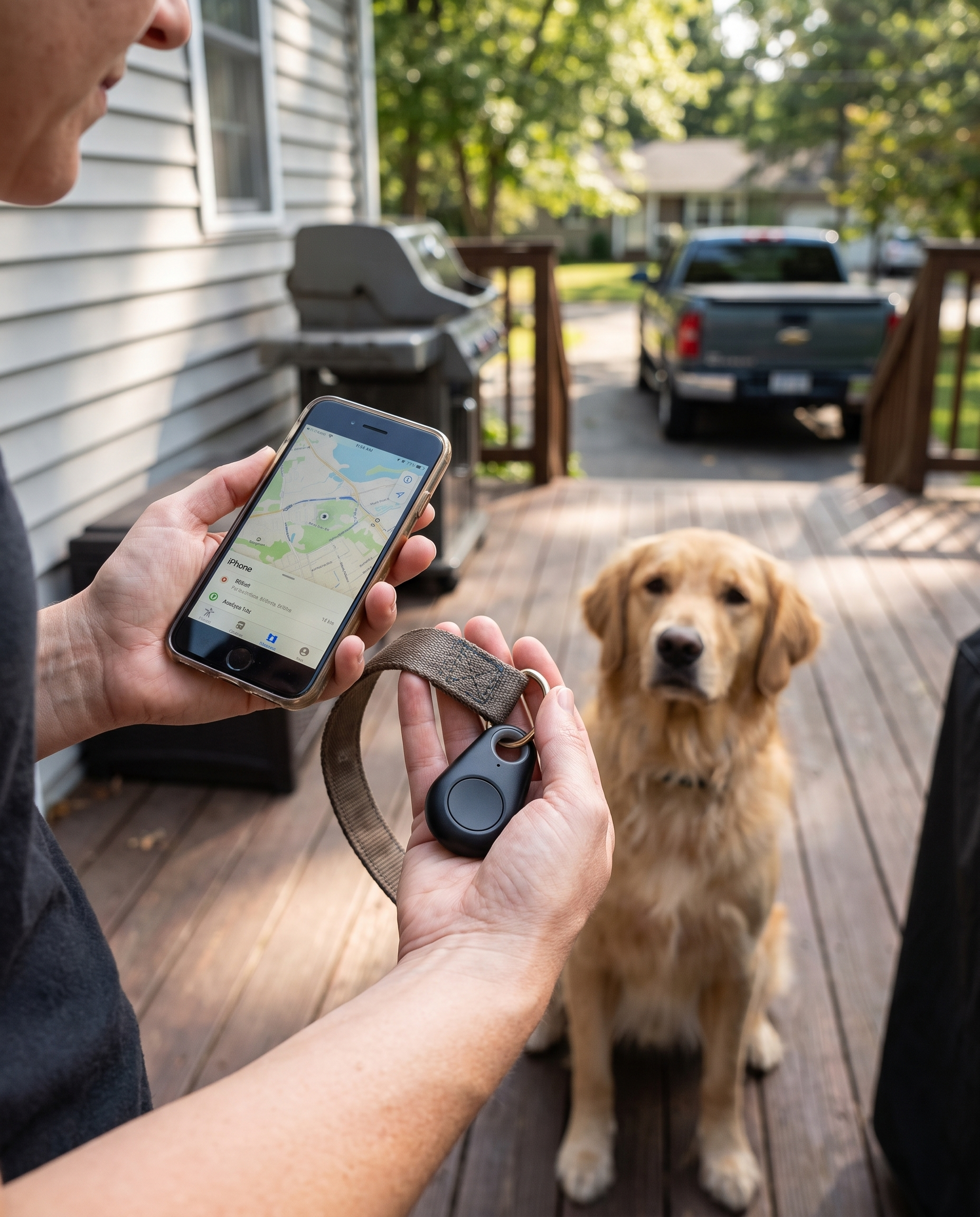 Real-Time GPS Tracker for Kids, Pets & Valuables in use