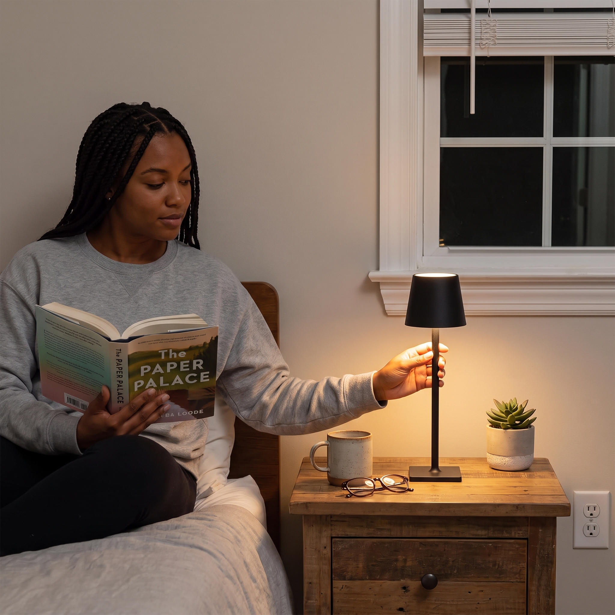 Portable Rechargeable LED Table Lamp with Dimming Control lifestyle