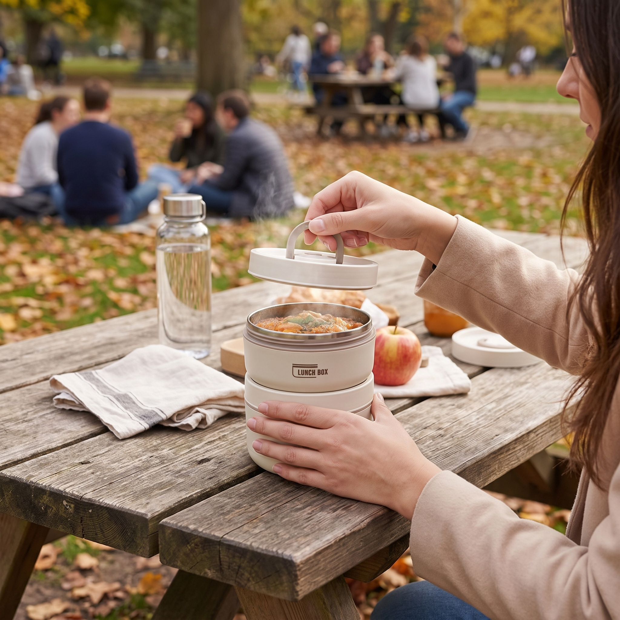 Boîte-repas thermique – boîte-repas isotherme en acier inoxydable pour le travail, l’école et les déplacements