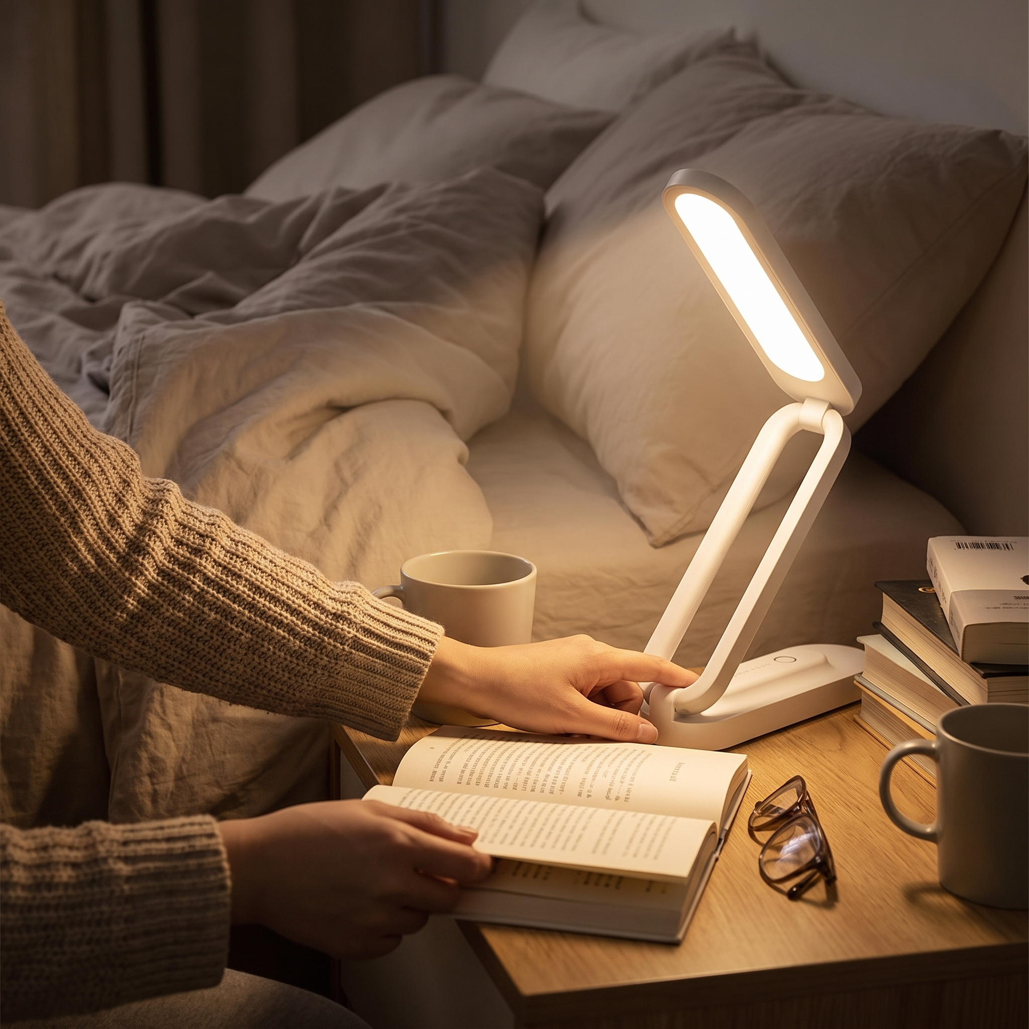 LED Desk Lamp Wireless Rechargeable Touch Dimmer Compact Desk Lamp lifestyle