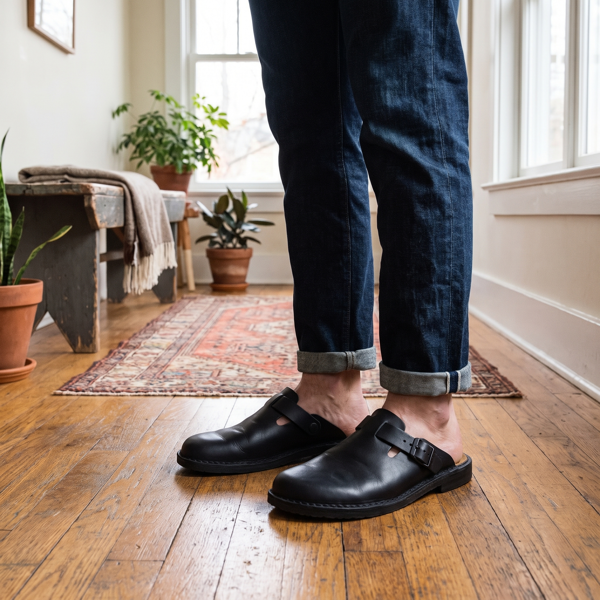 Comfortabele Houten Clogs voor Heren lifestyle