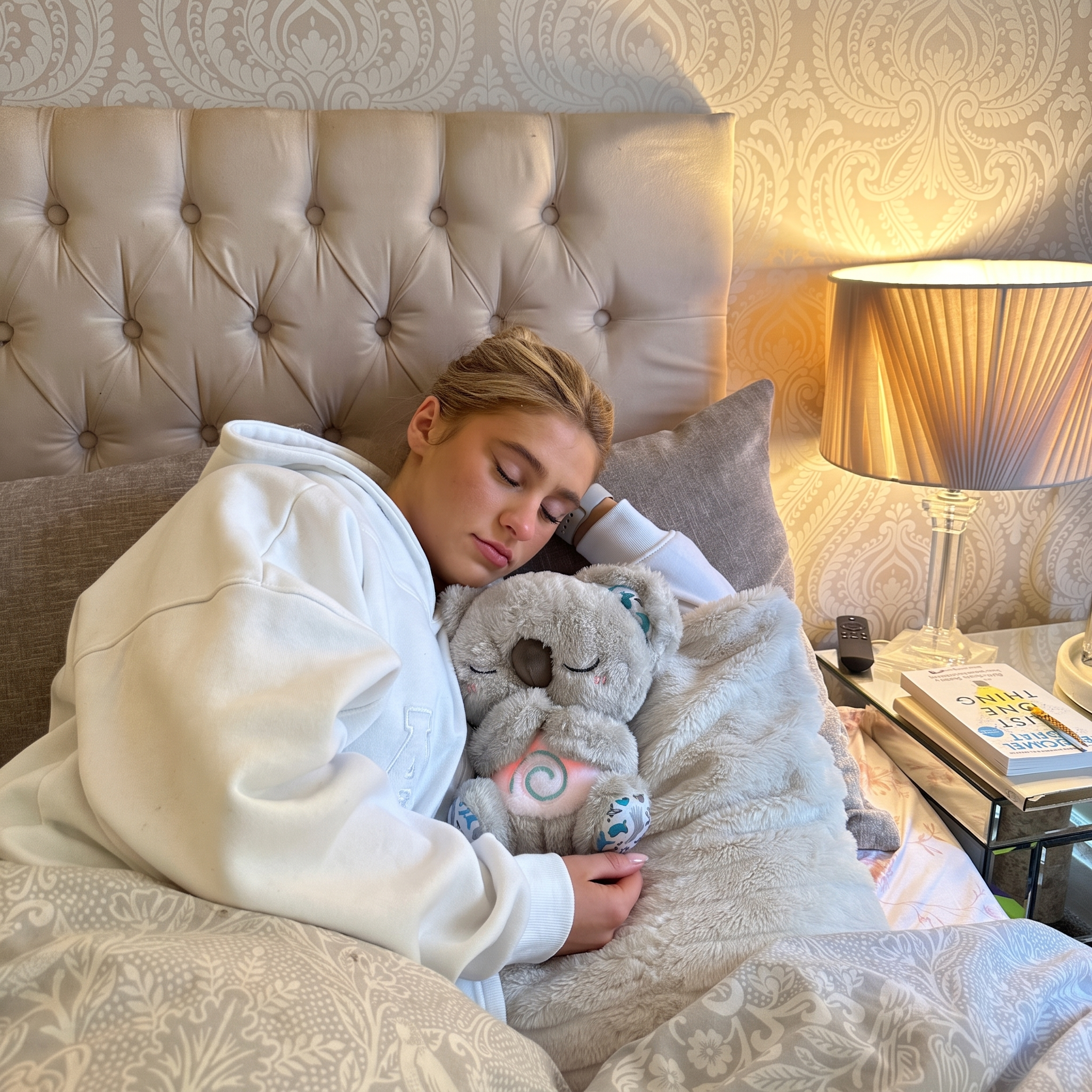 Therapeutisches Koala-Kuscheltier mit Aromatherapie- und Wärmefunktion im Lifestyle-Einsatz