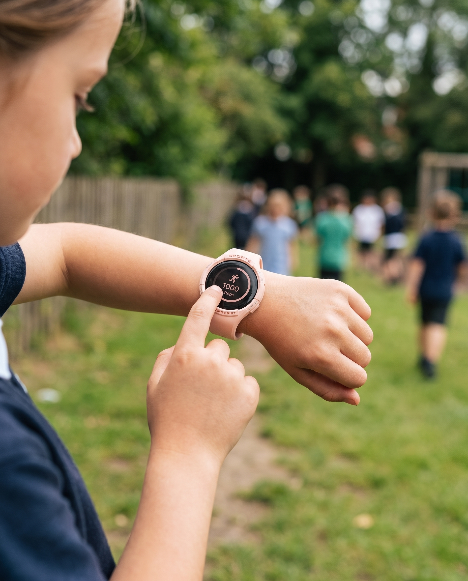 Smartwatch for Children with IP68 Water Resistance and 3D Sports Tracking in Use