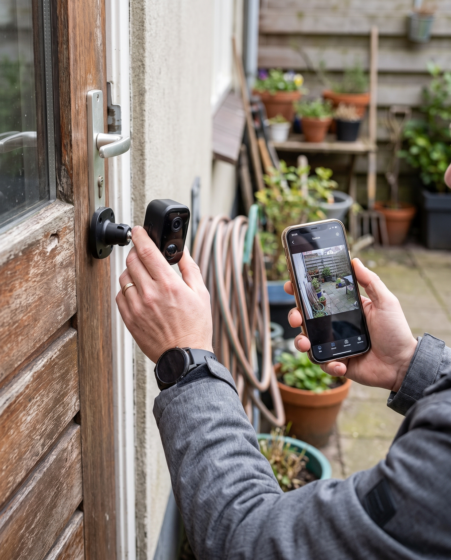 Draadloze Bewakingscamera WiFi 1080P Waterdicht in gebruik