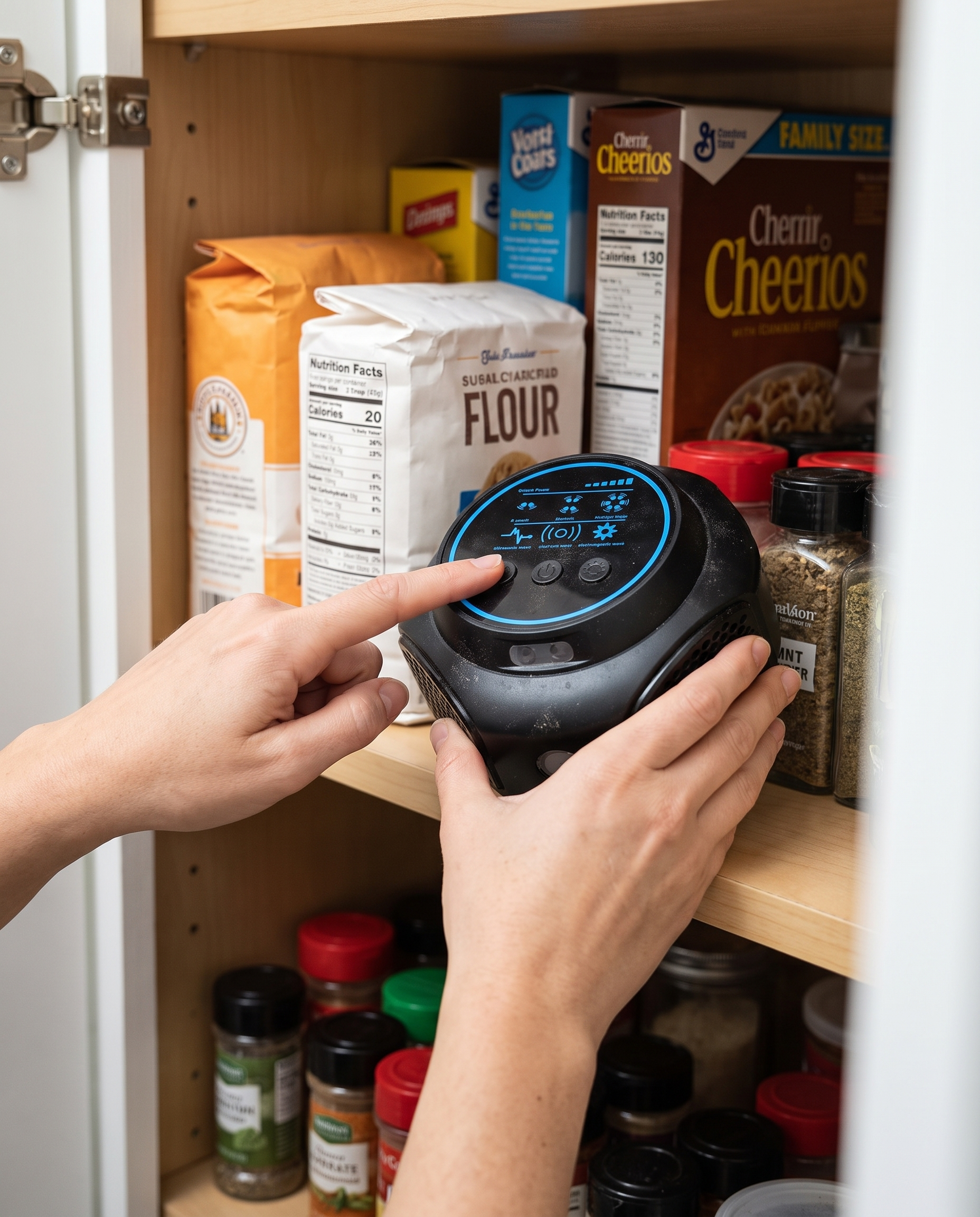 Moth Killer Vaporizer – Effective Treatment Against Moths, Larvae & Eggs in Kitchens, Pantries & Storage Areas | Sansoti in use