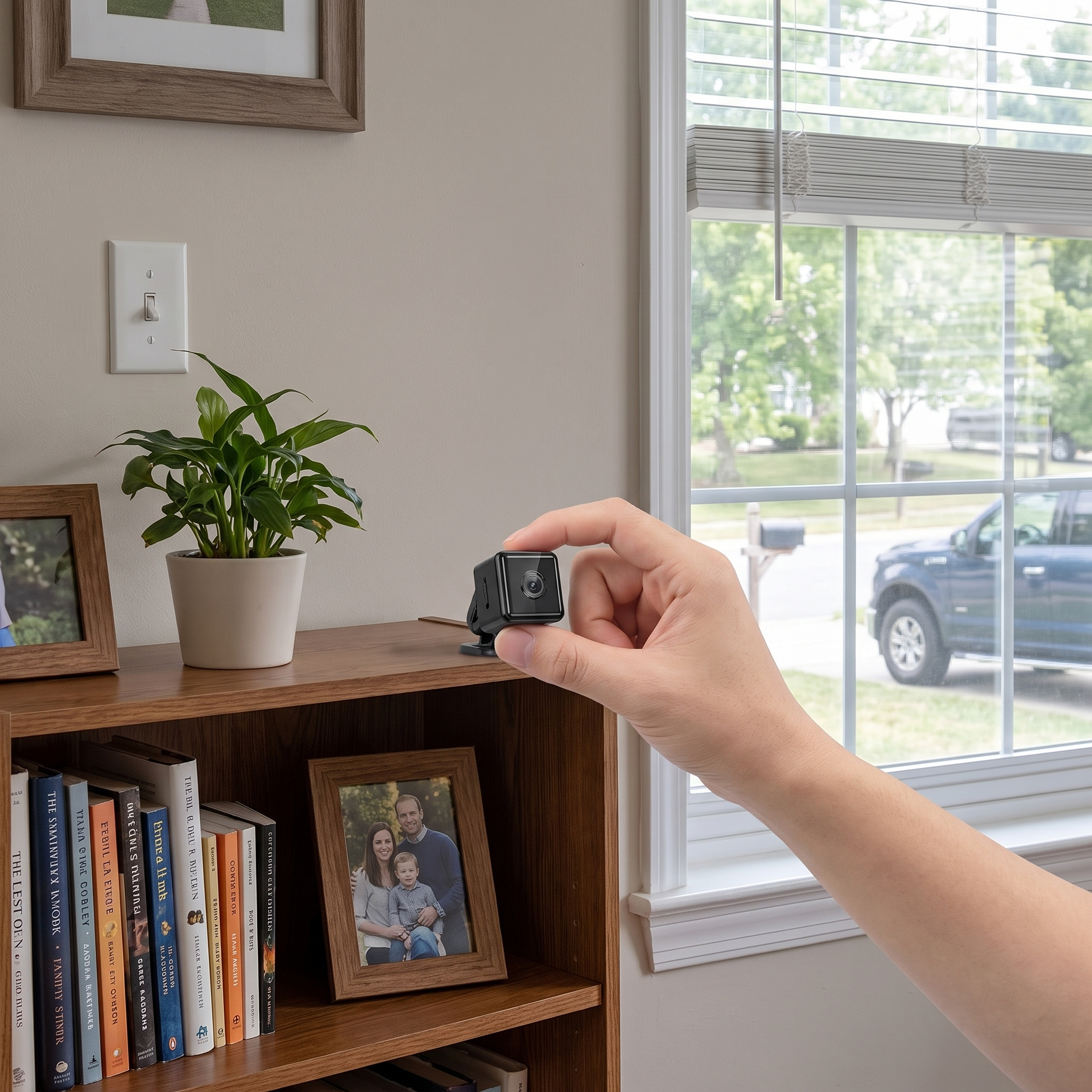 Compact HD Security Camera with Night Vision and Motion Alerts lifestyle