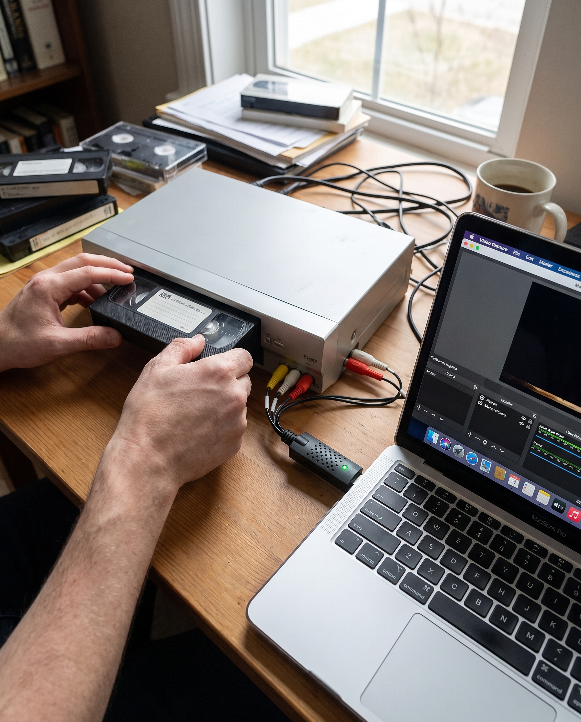 VHS to Digital Converter in use