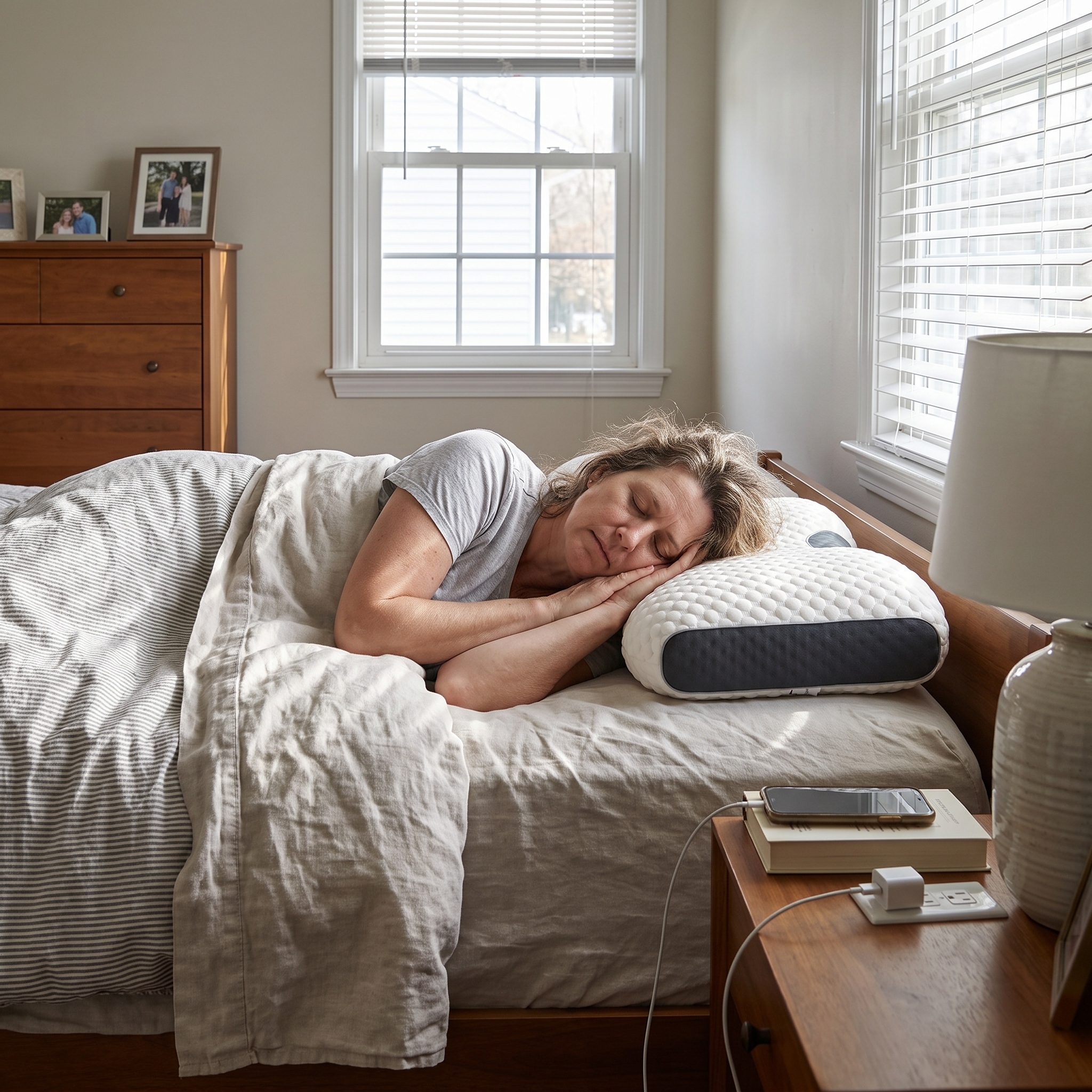 Contour Memory Foam Pillow with Cervical Support lifestyle