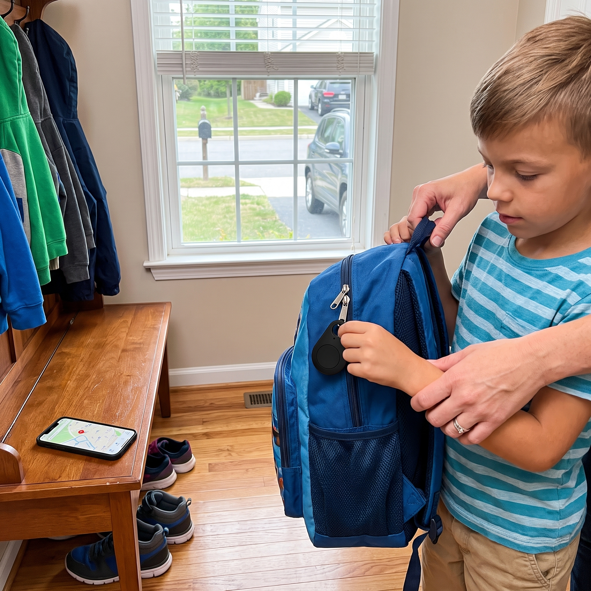 Kids GPS Tracking Tag with Real-Time Location & Emergency Button lifestyle