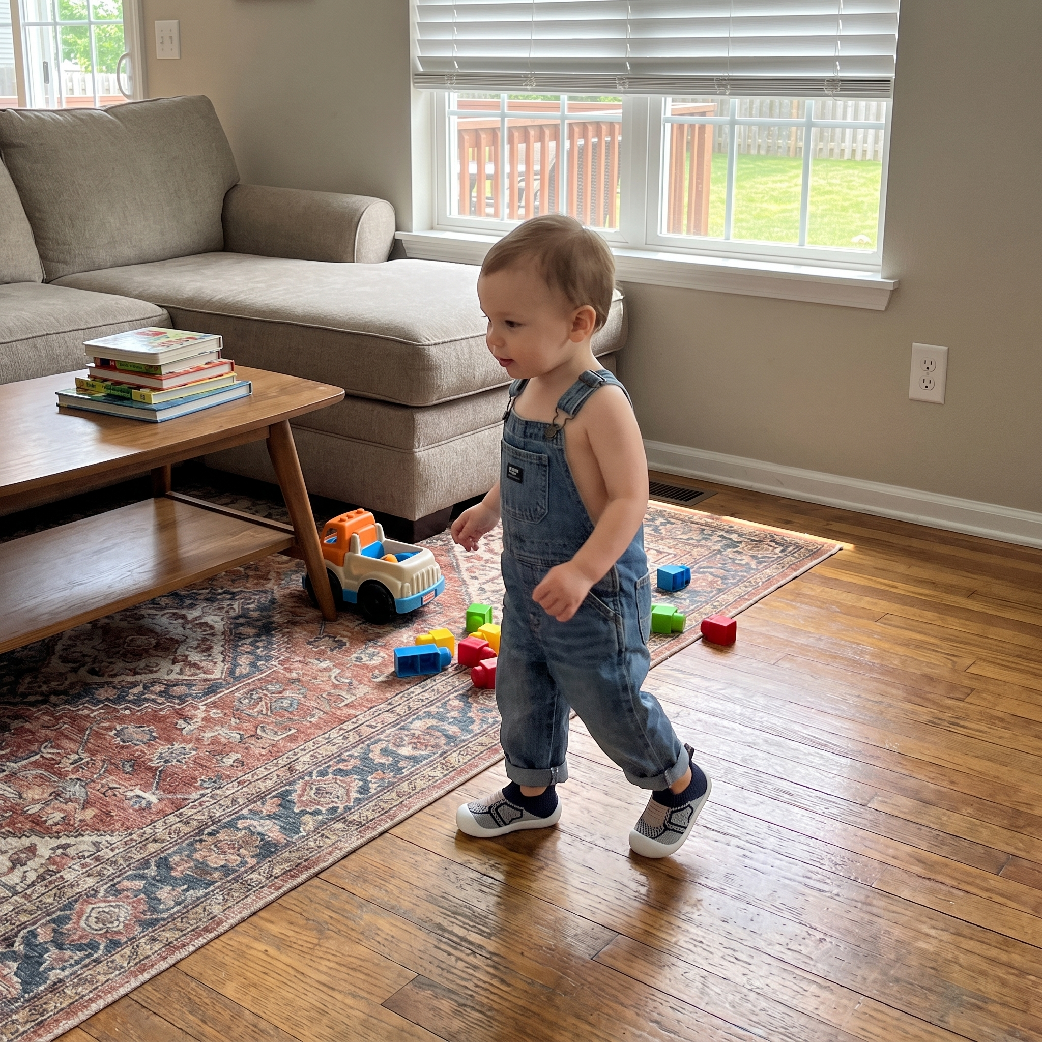 Infant Walking Shoe Socks with Non-Skid Rubber Sole lifestyle