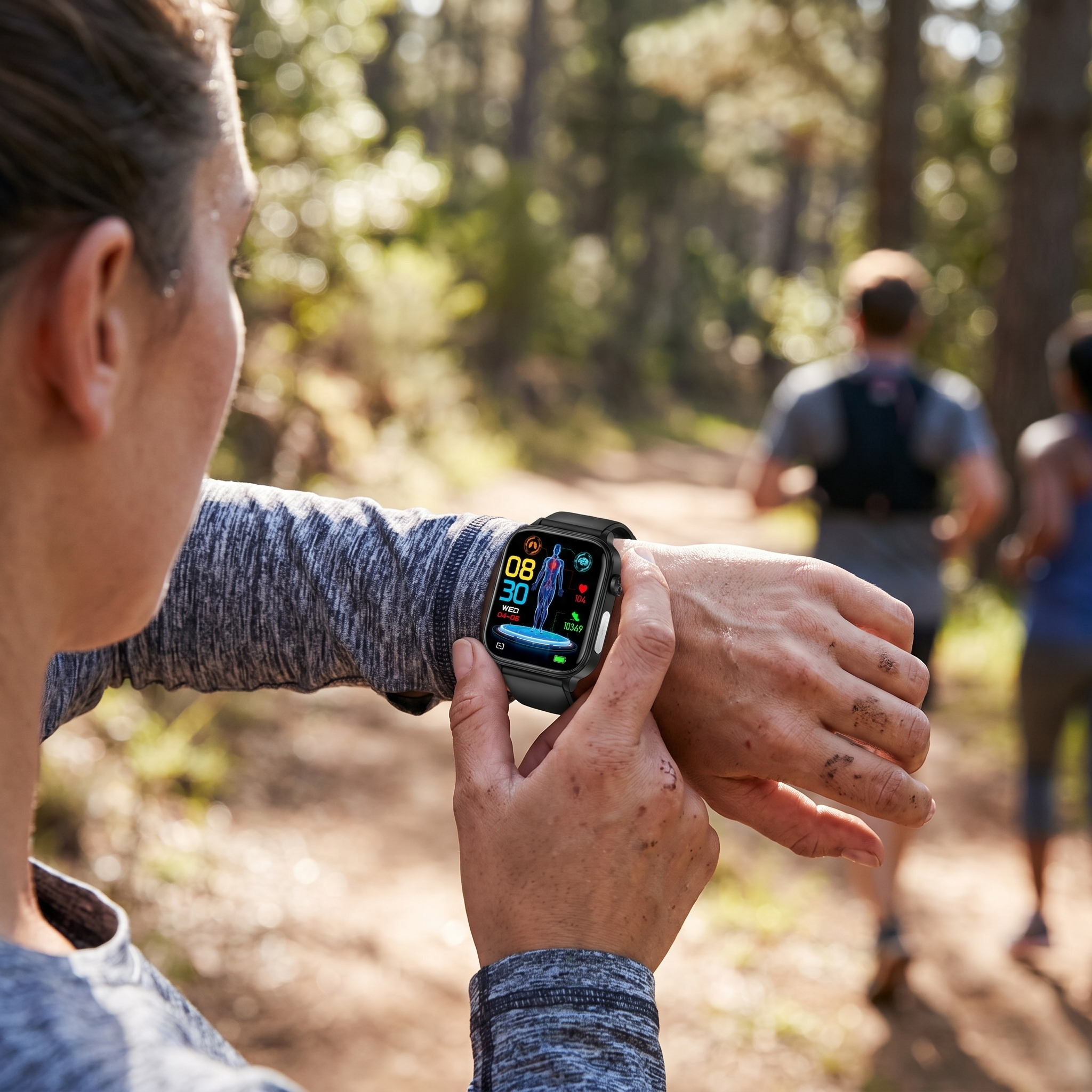 Smartwatch z monitorowaniem zdrowia w codziennym użytkowaniu