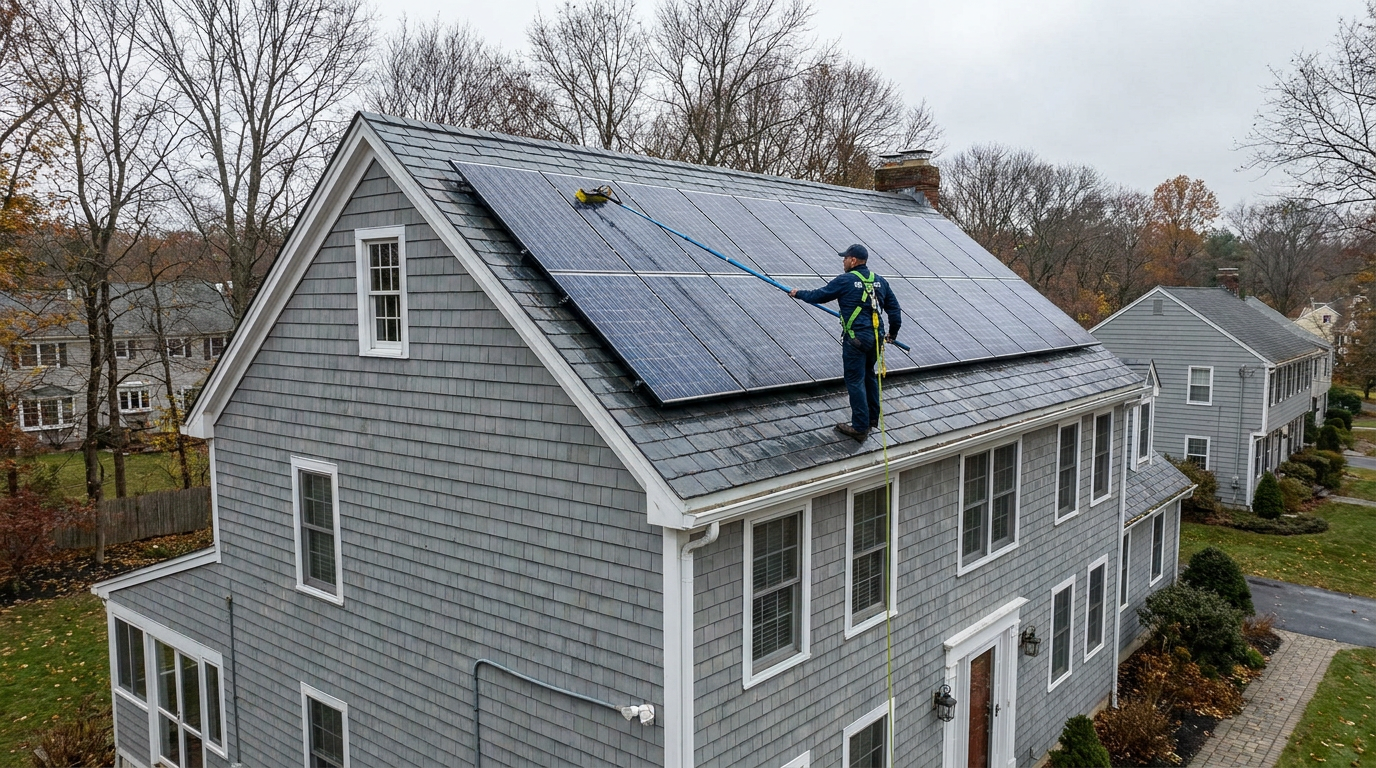 Is Solar Panel Cleaning Worth It in New England?
