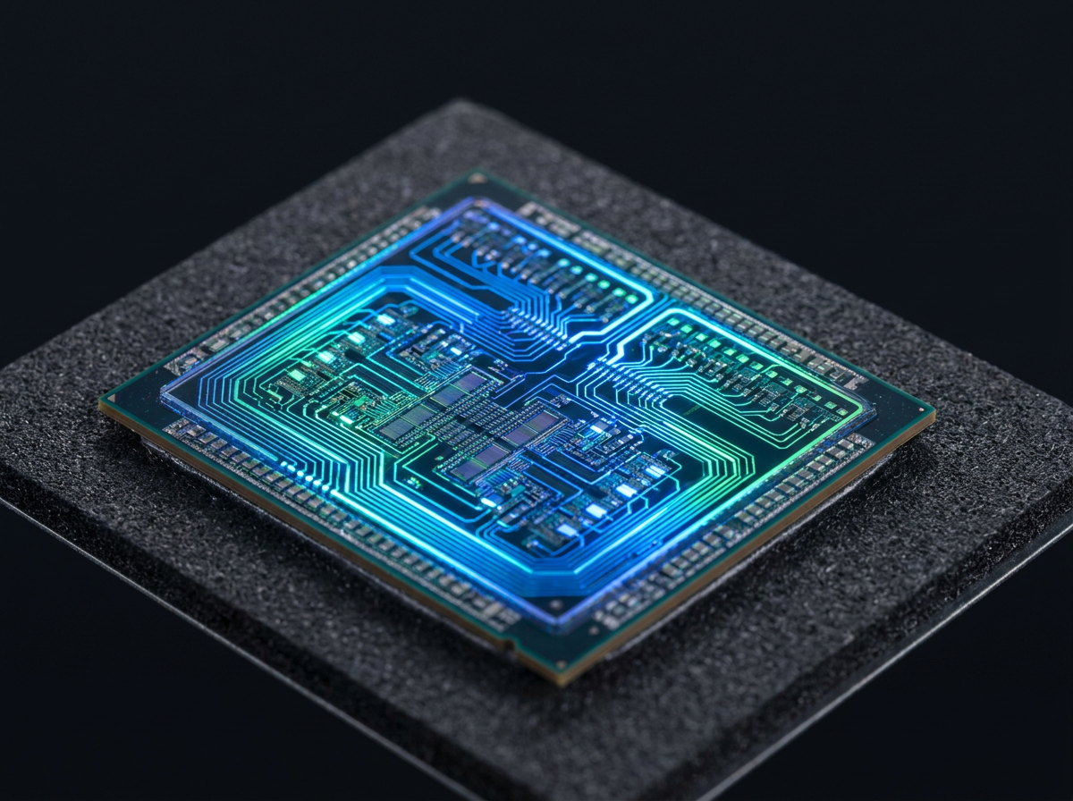 Semiconductor chip on graphite thermal interface material for electronics cooling