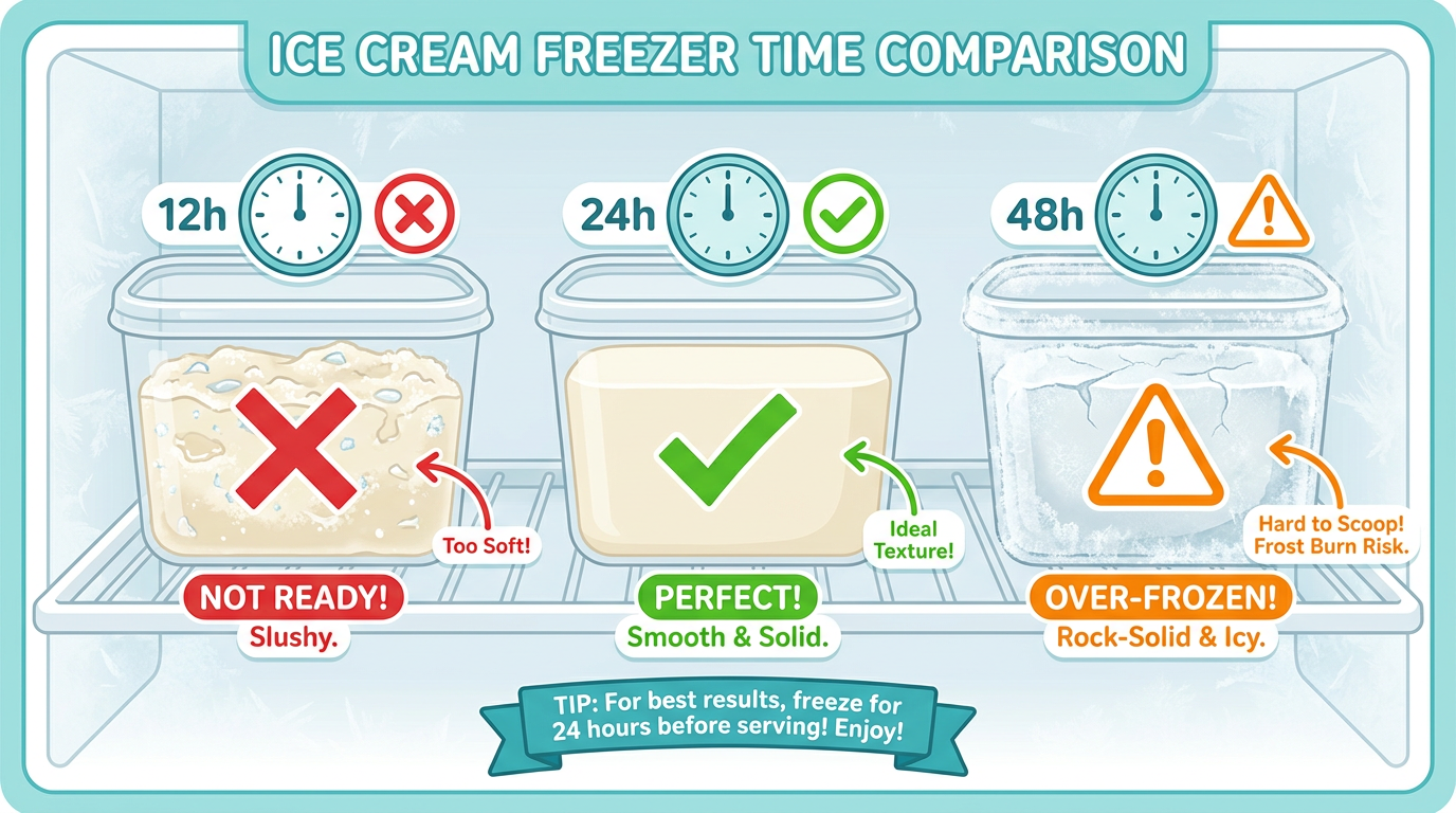 Srovnání doby mrazení 12h vs 24h vs 48h — infografika ICED Method