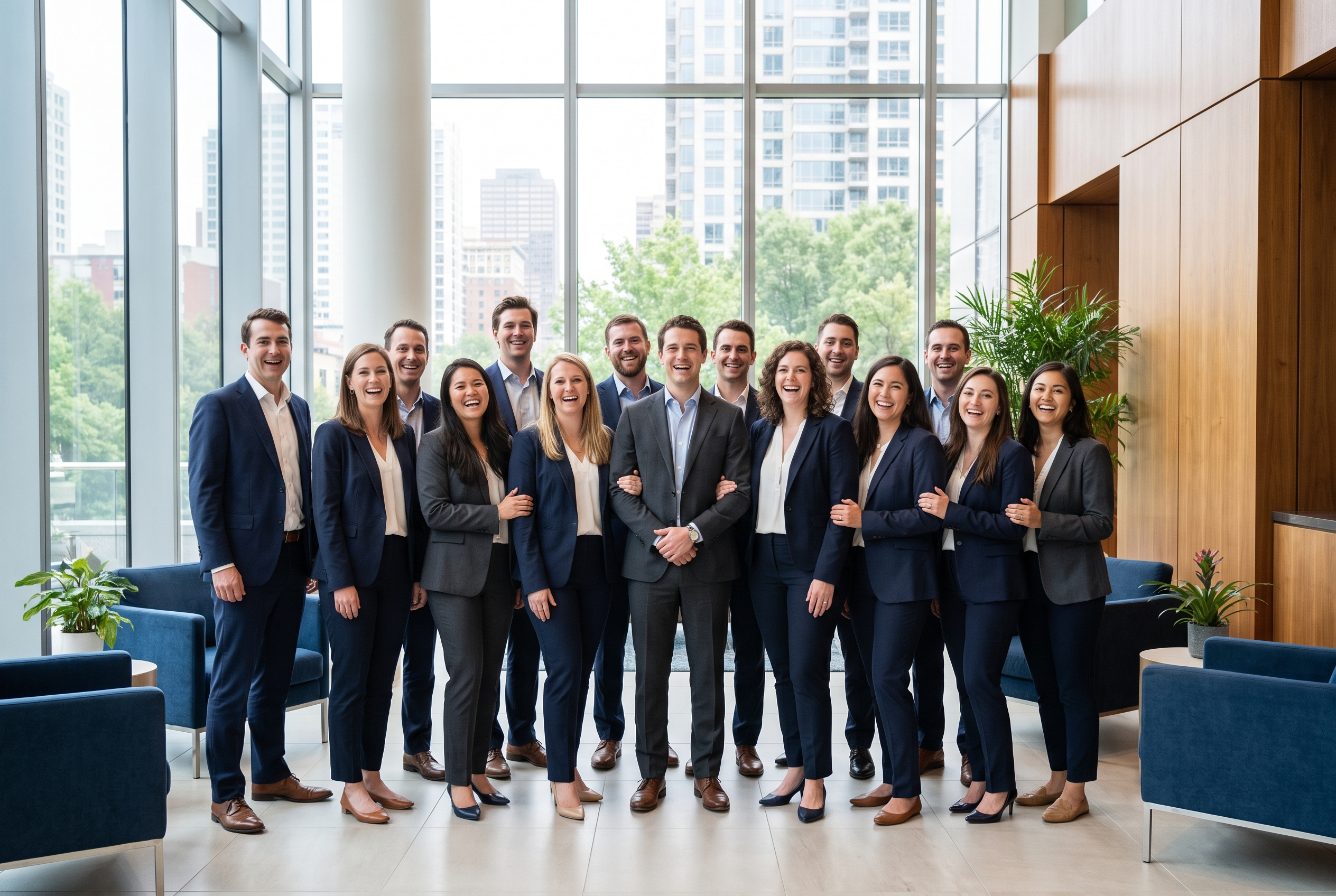 Diverse team of professionals at Caso Global