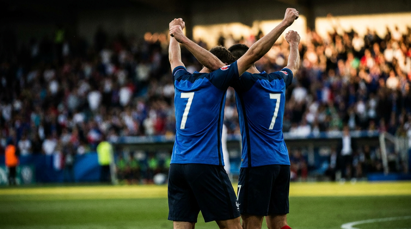 Joueur célébrant un but pendant la Coupe du Monde 2026