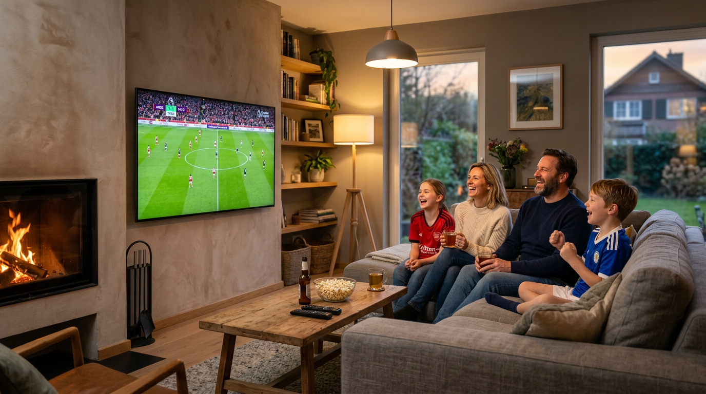 Famille regardant la télévision en streaming avec Atlas Pro ONTV
