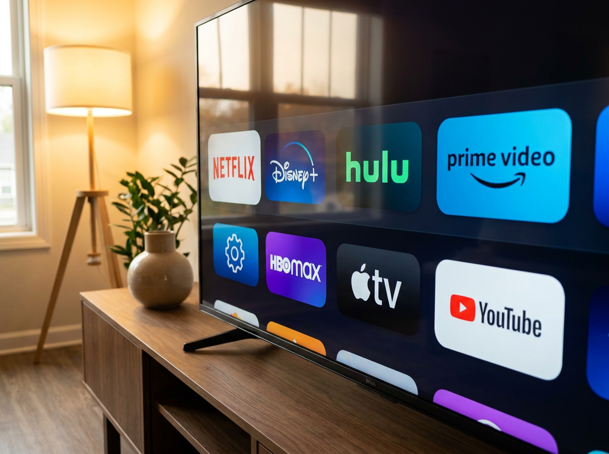 Interface Smart TV avec applications de streaming Atlas Pro ONTV