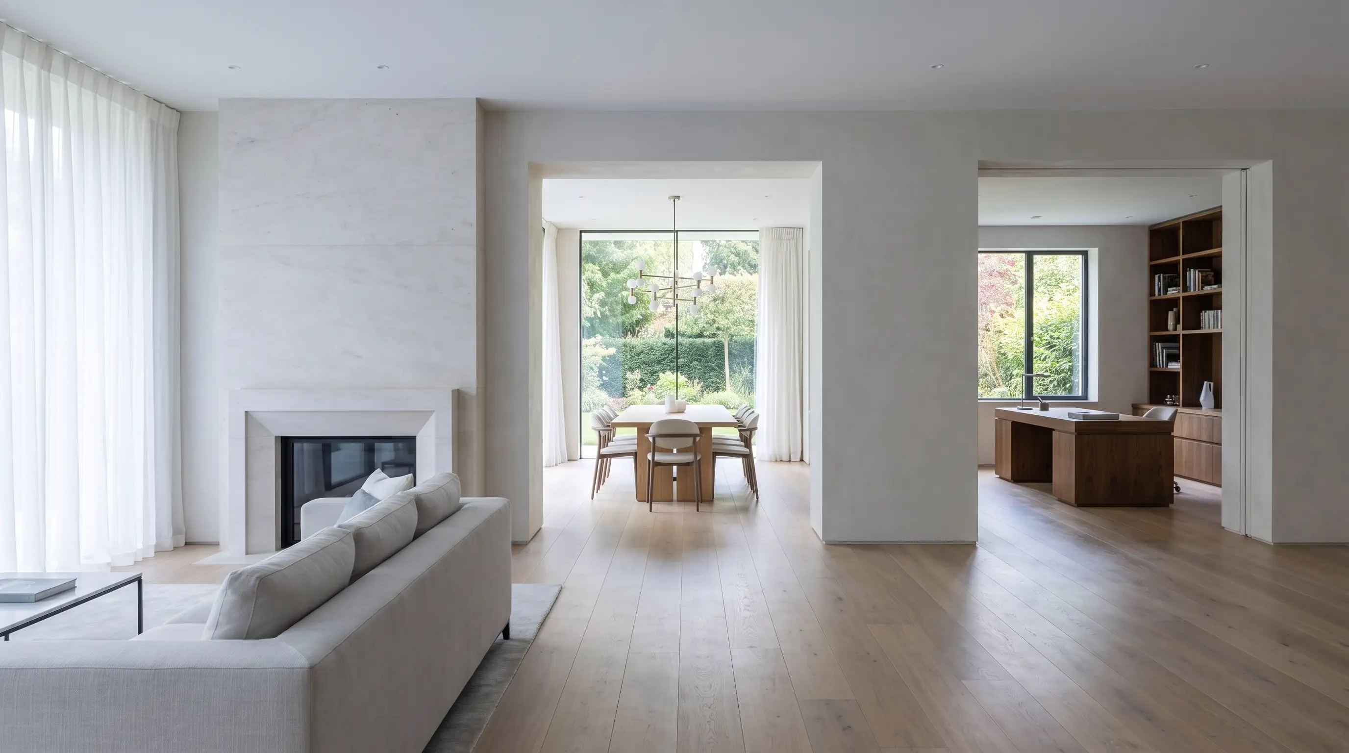 Connected rooms of a whole home, each independently climate controlled