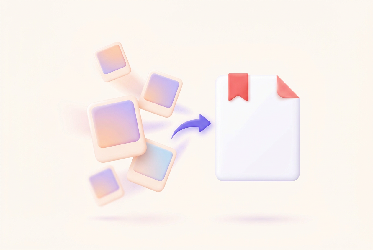 Images being converted and combined into a single PDF document