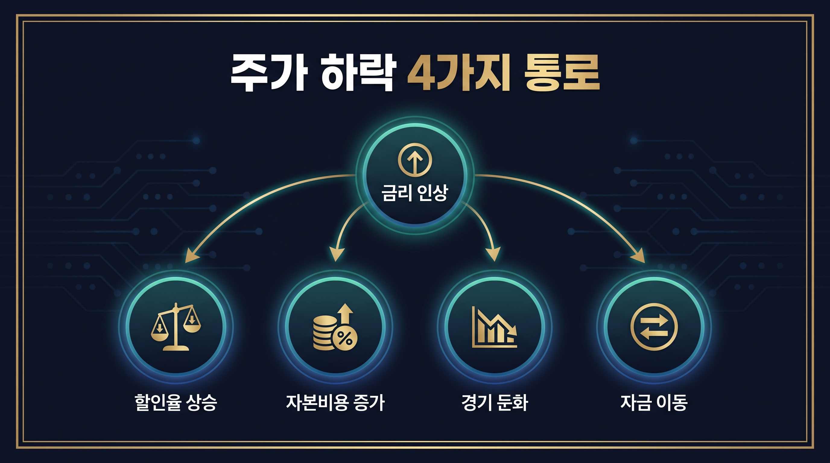 할인율·자본비용·경기둔화·자금이동으로 설명하는 금리 인상의 영향 메커니즘