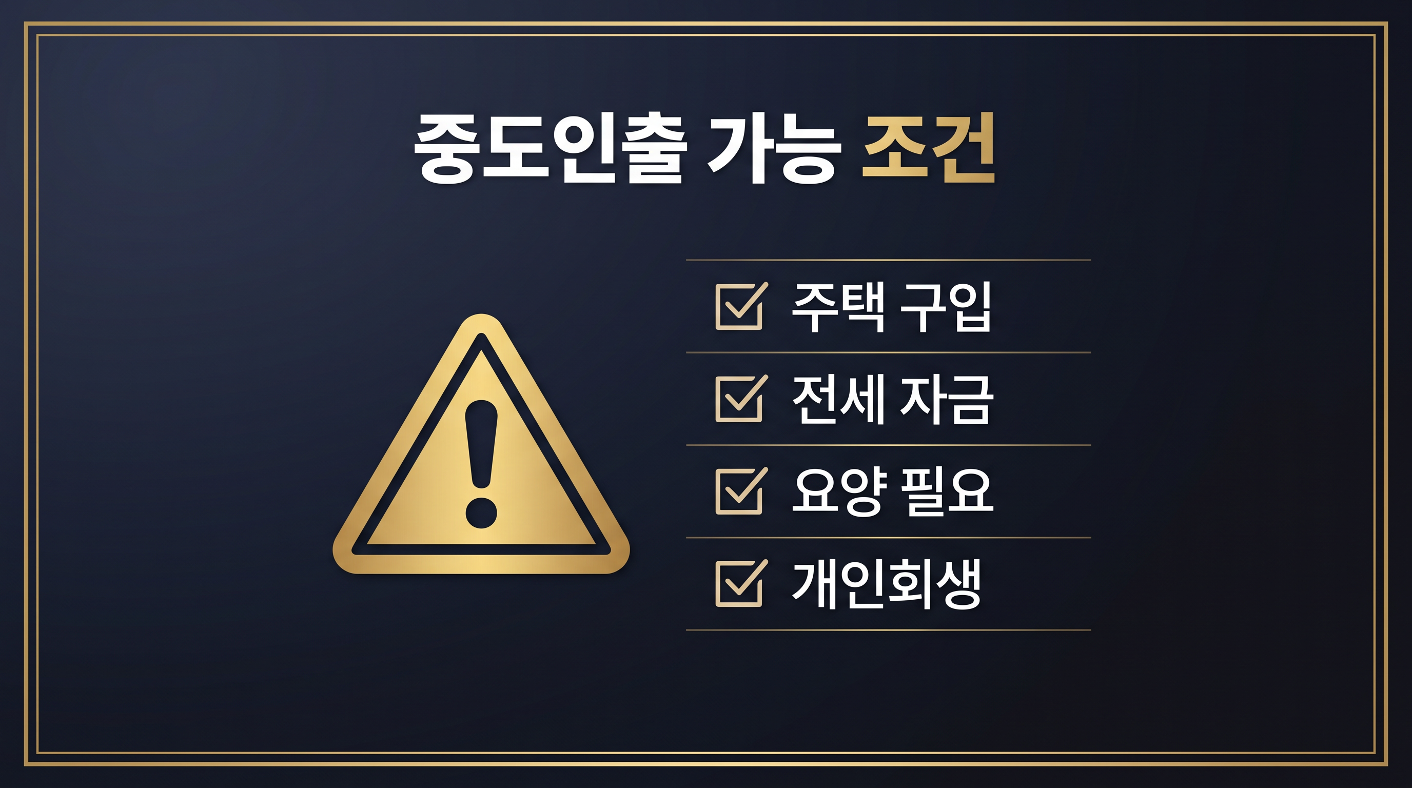 IRP와 연금저축의 중도인출 조건 비교