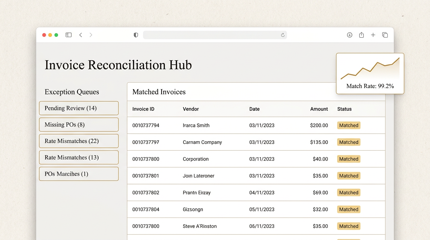Annex — priced as an answer, not a meter: the matching service from Case 01, one month in production
