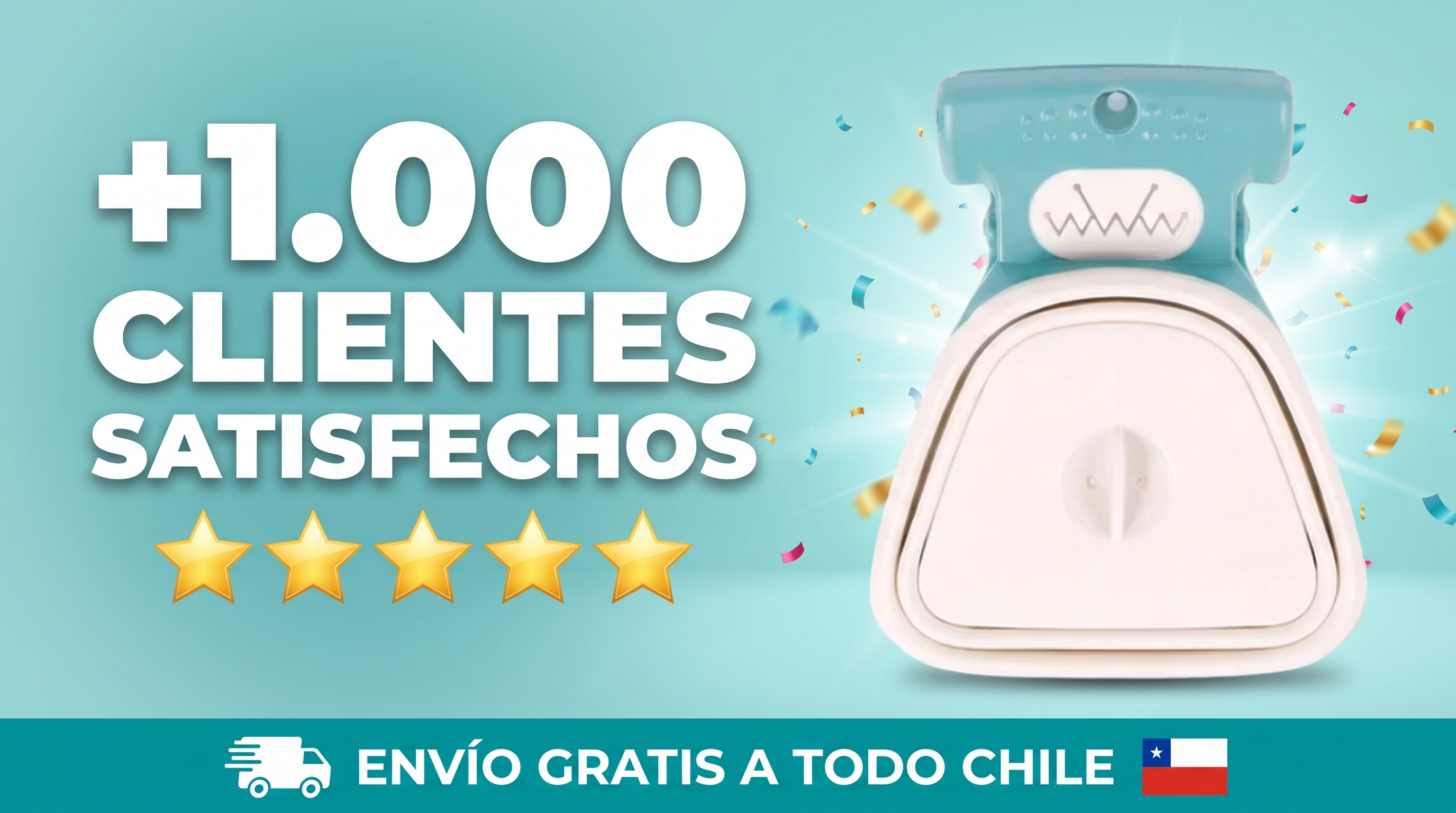 +1.000 clientes satisfechos, envío gratis a todo Chile