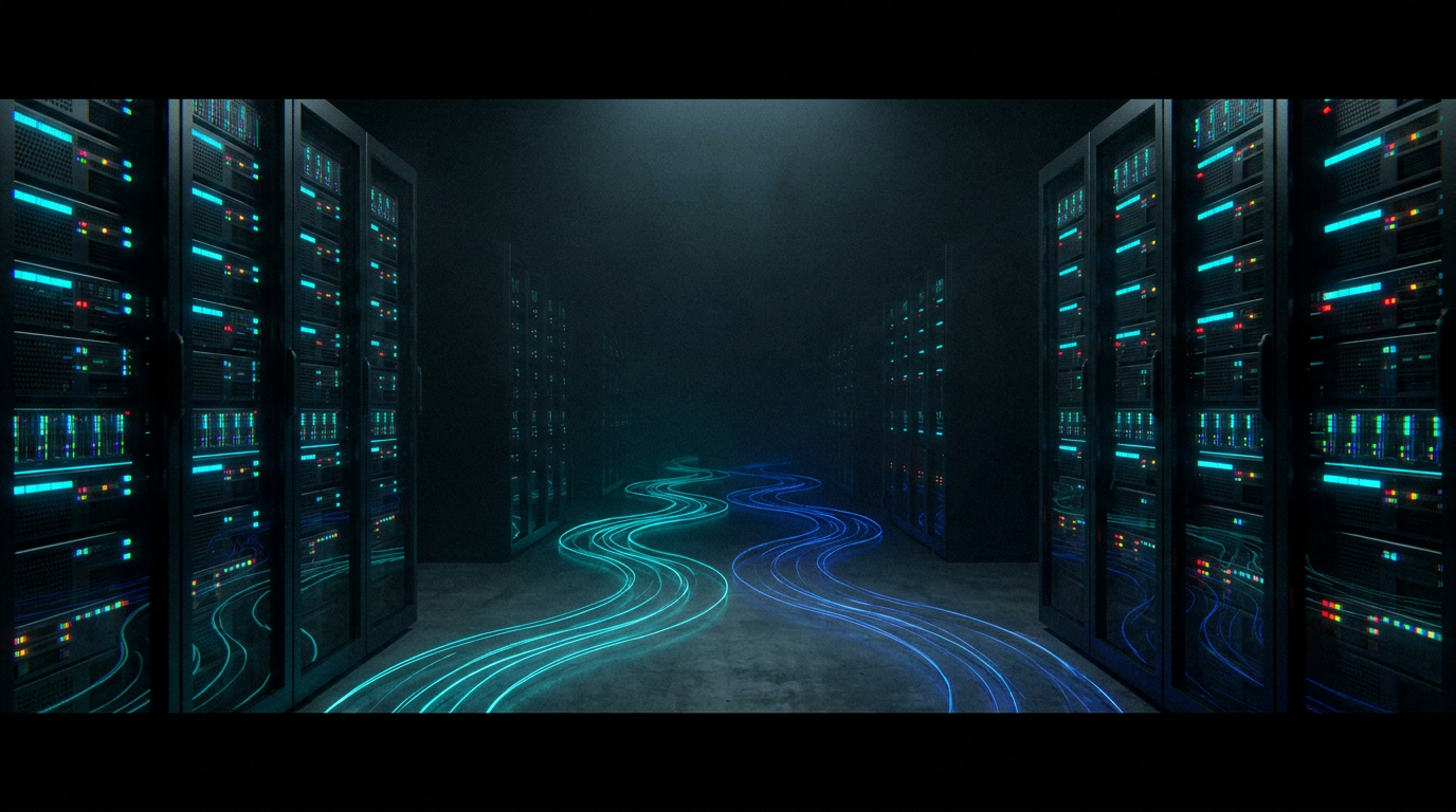 Data processing infrastructure — abstract visualization of streaming signals