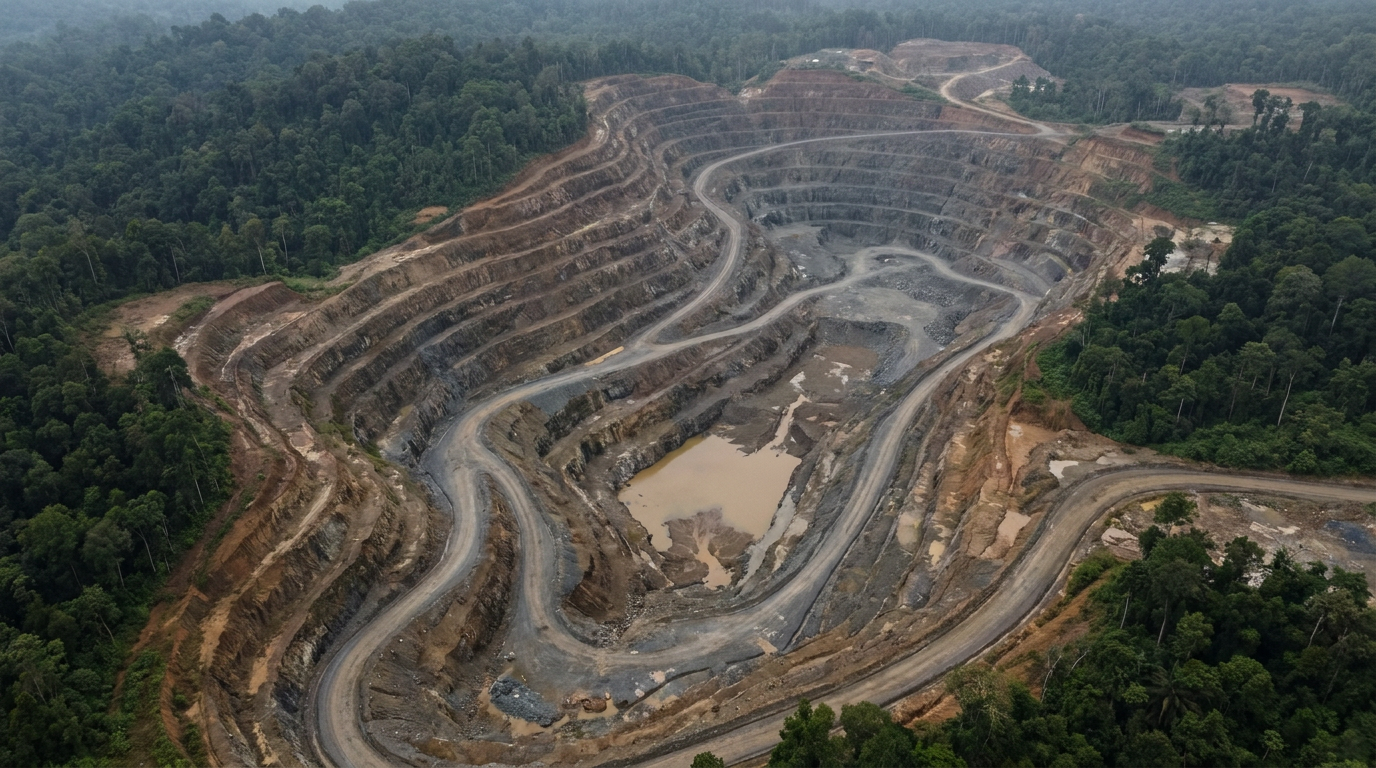 A tropical laterite nickel open-pit mine