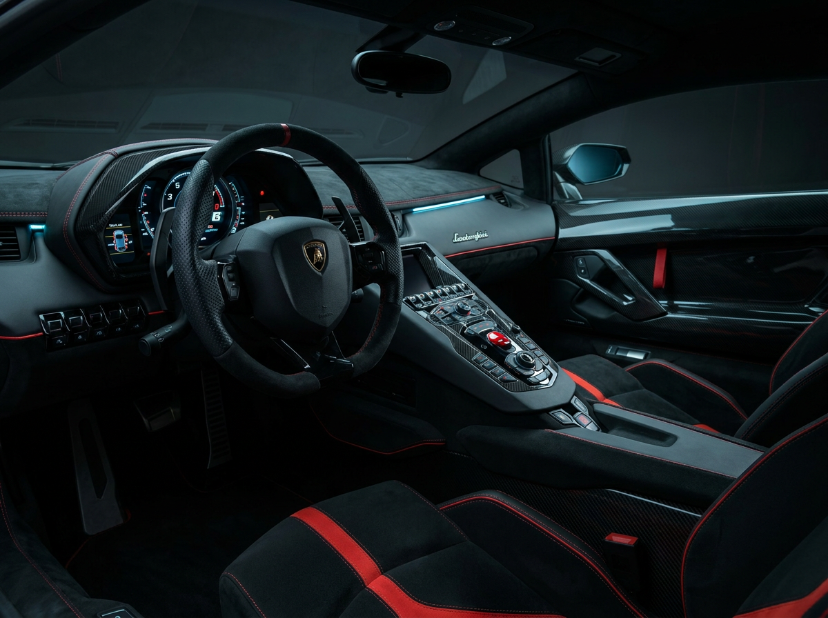 Aventador SVJ cockpit interior
