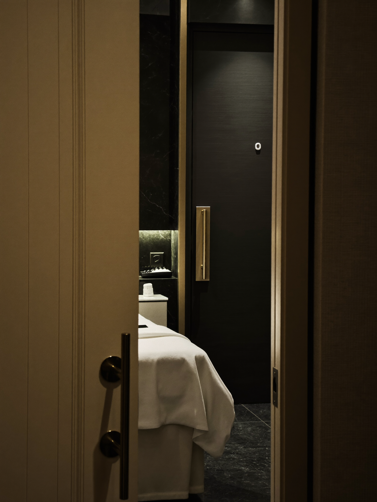 Private treatment room behind a closed door at ELMAX Salon & Spa Dubai