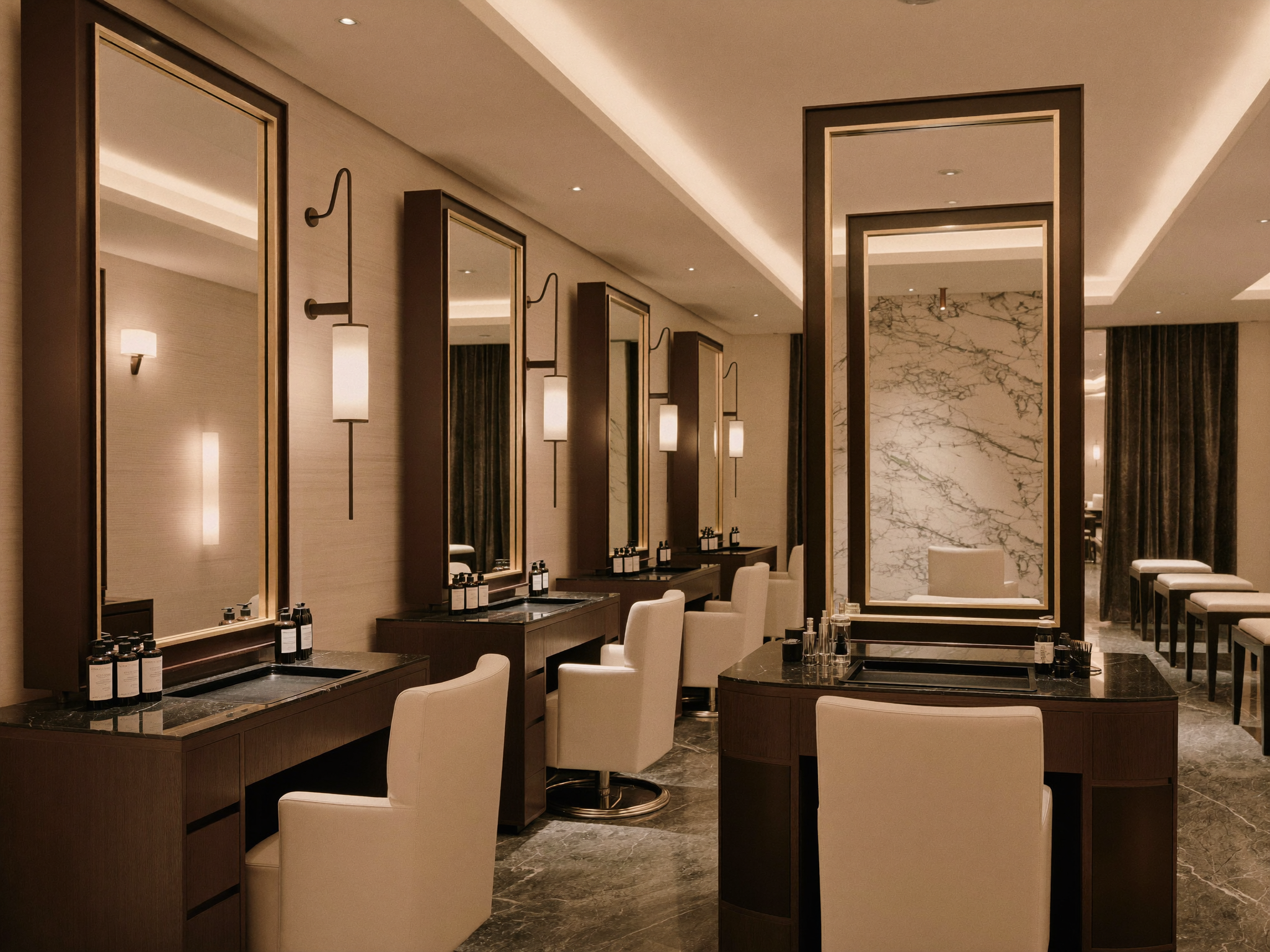 Elegant salon interior at ELMAX Salon & Spa Dubai