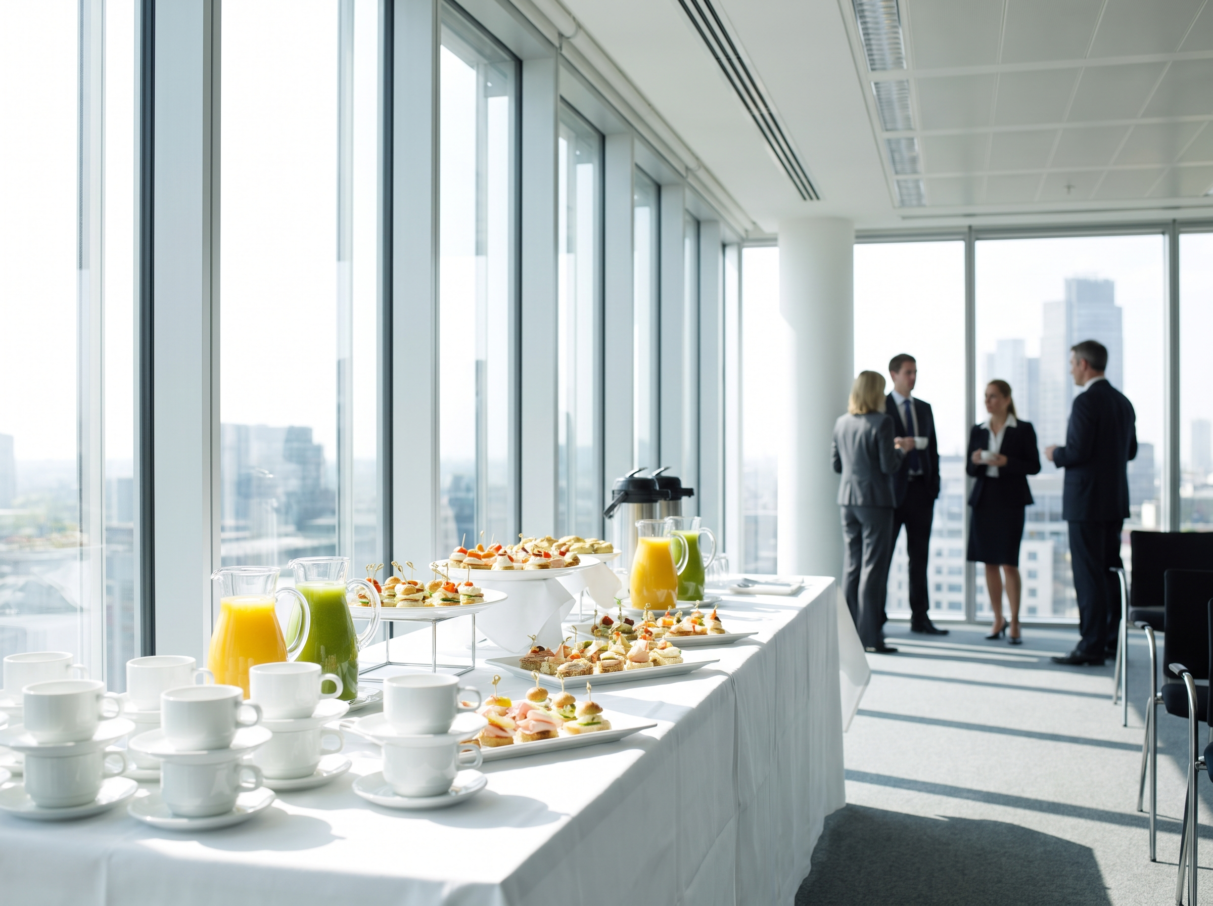 Catering dla firm — przerwa kawowa na konferencji