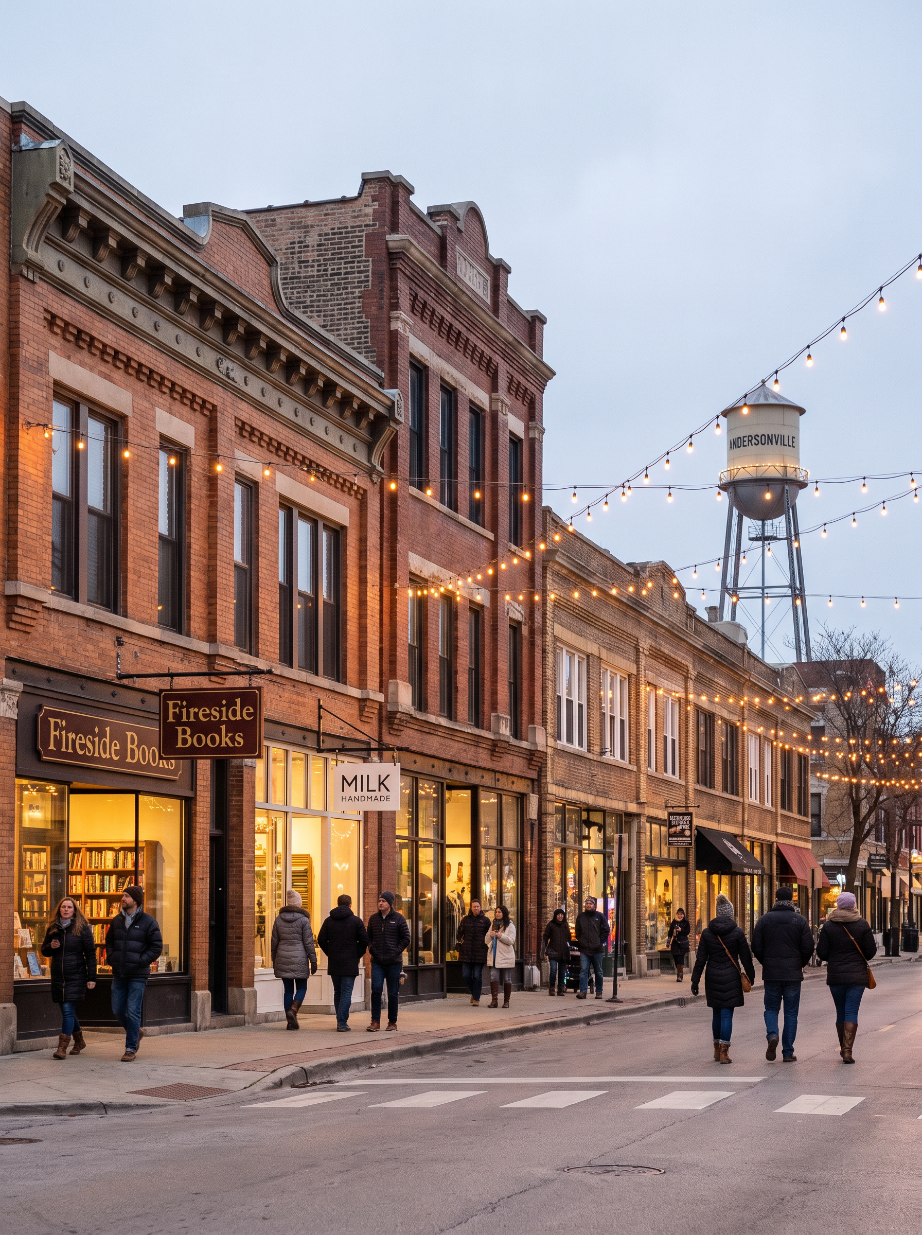 Andersonville boutique commercial street in Chicago