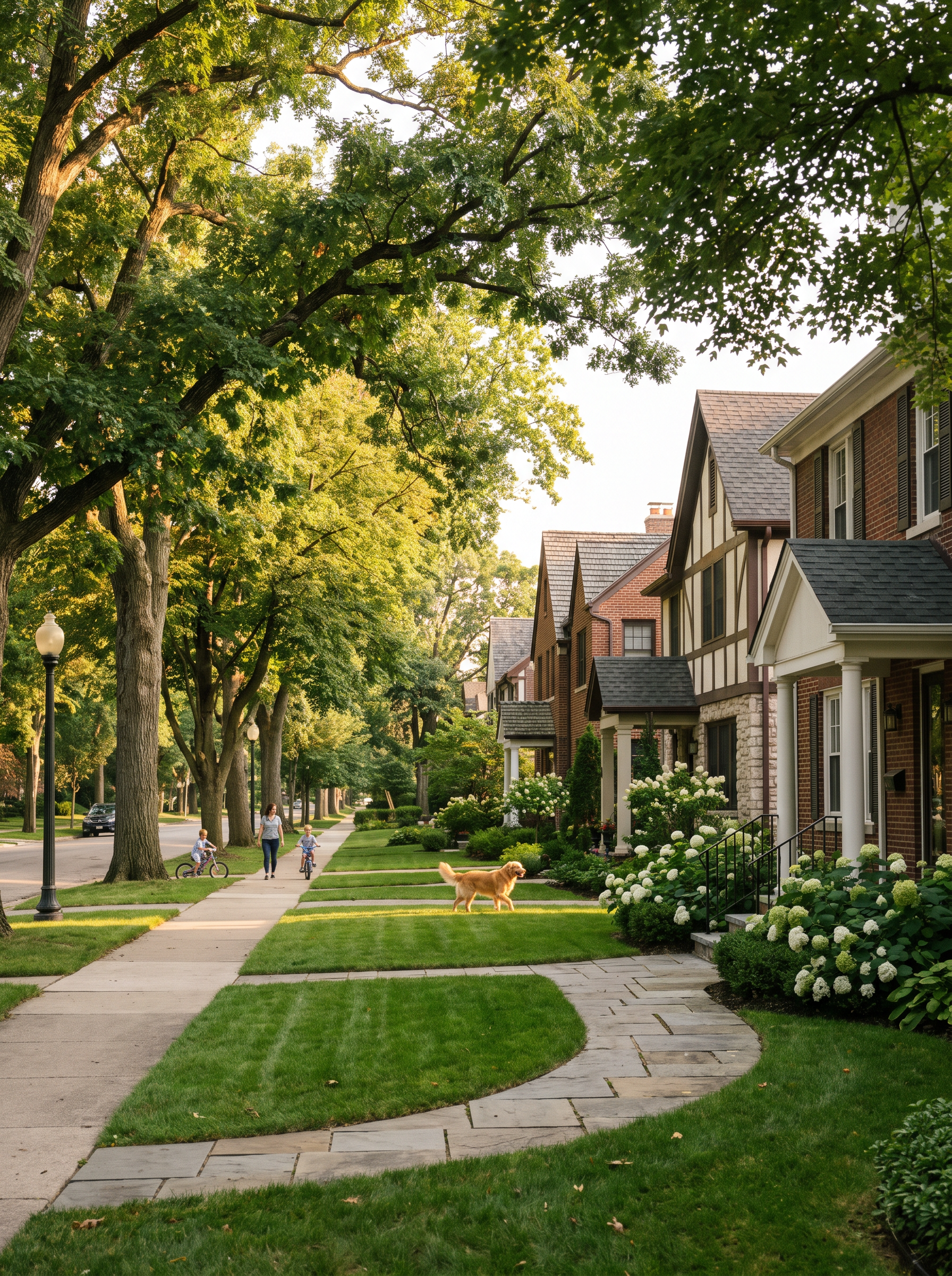 Wilmette Illinois family neighborhood street