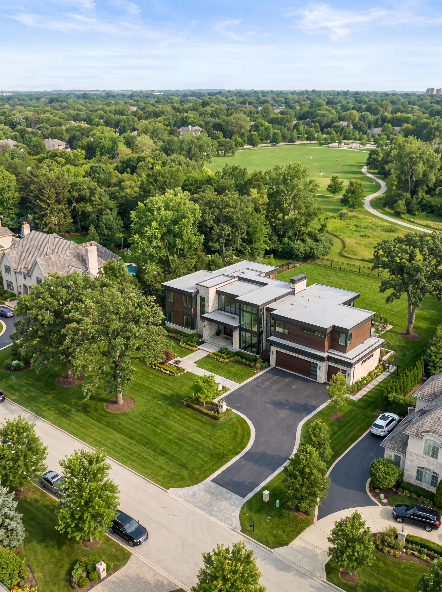 Modern executive estate in Northbrook Illinois