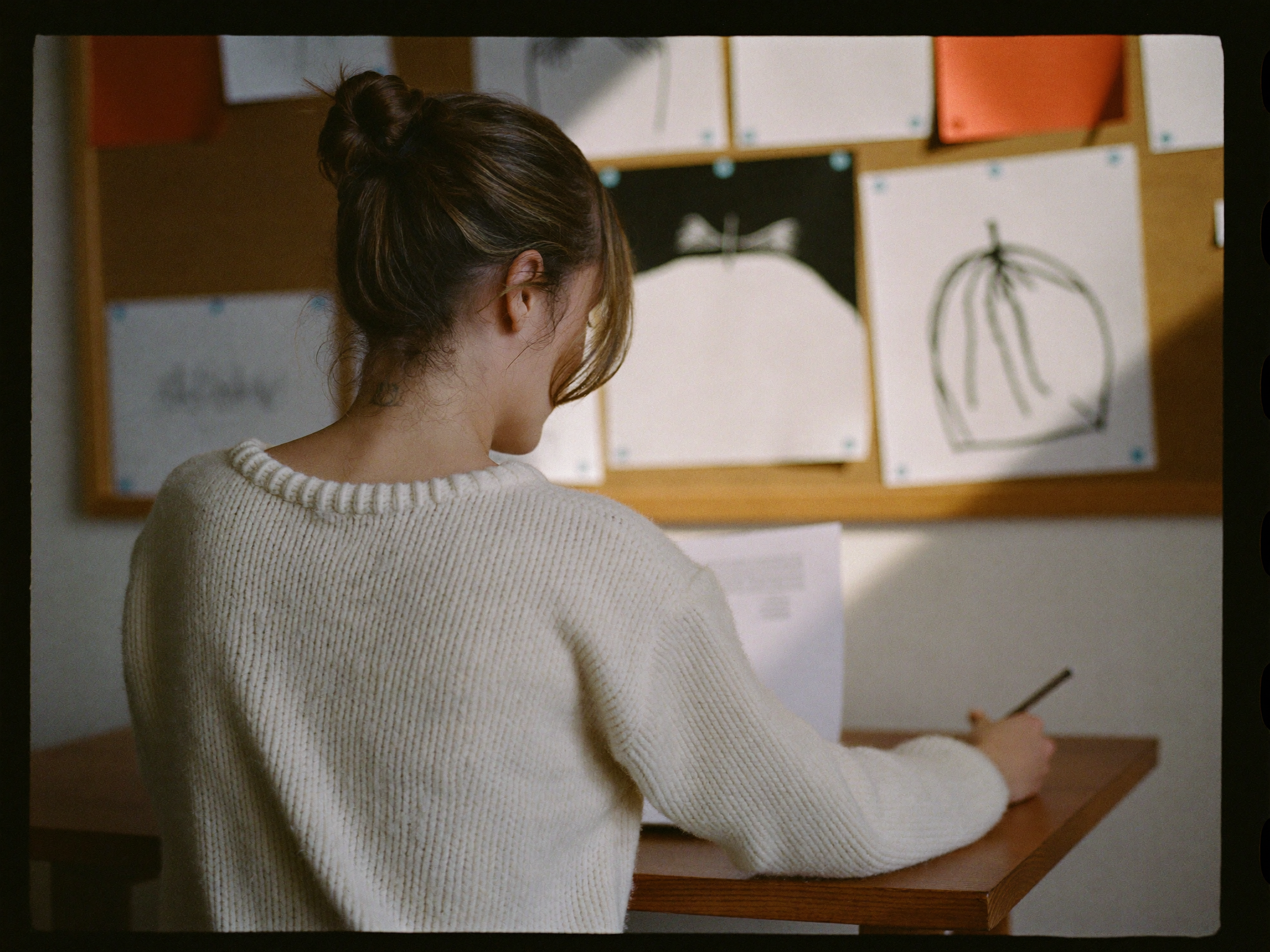 Aan het werk in de studio