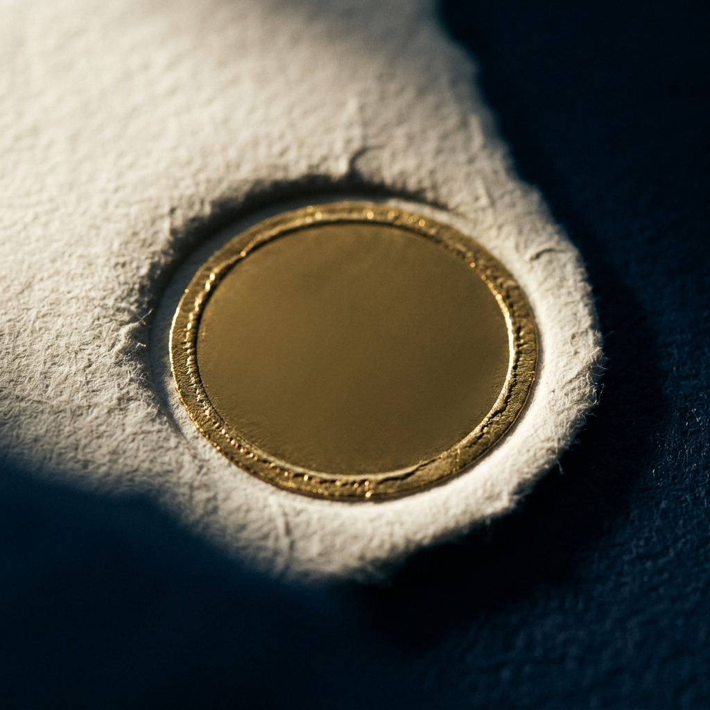 Gouden folieblindstempel in dik papier