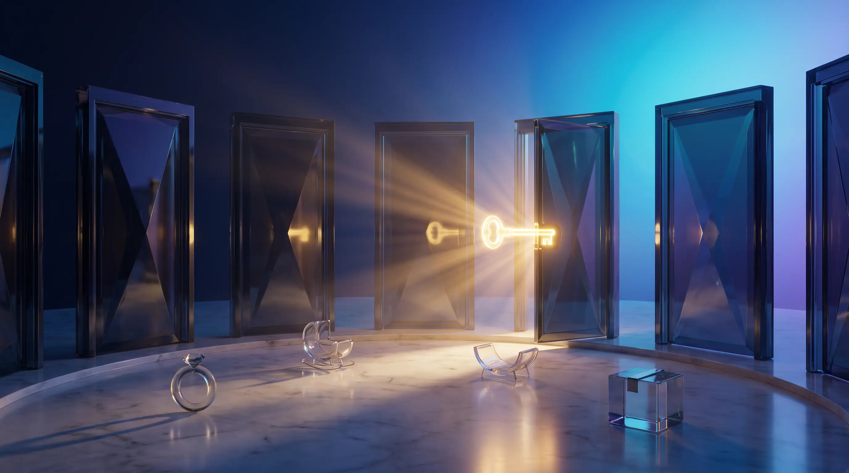 Key of light opening one door in a ring of locked crystal doors — qualifying life events for special enrollment