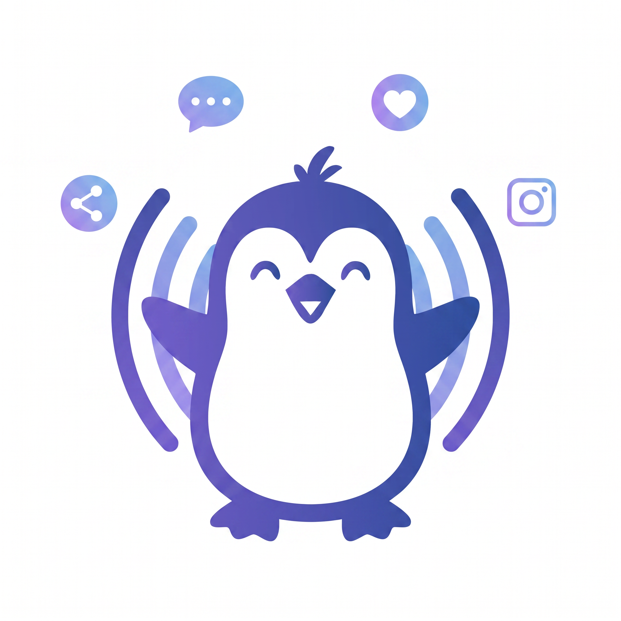 Poppy Penguin broadcasting across social and digital platforms