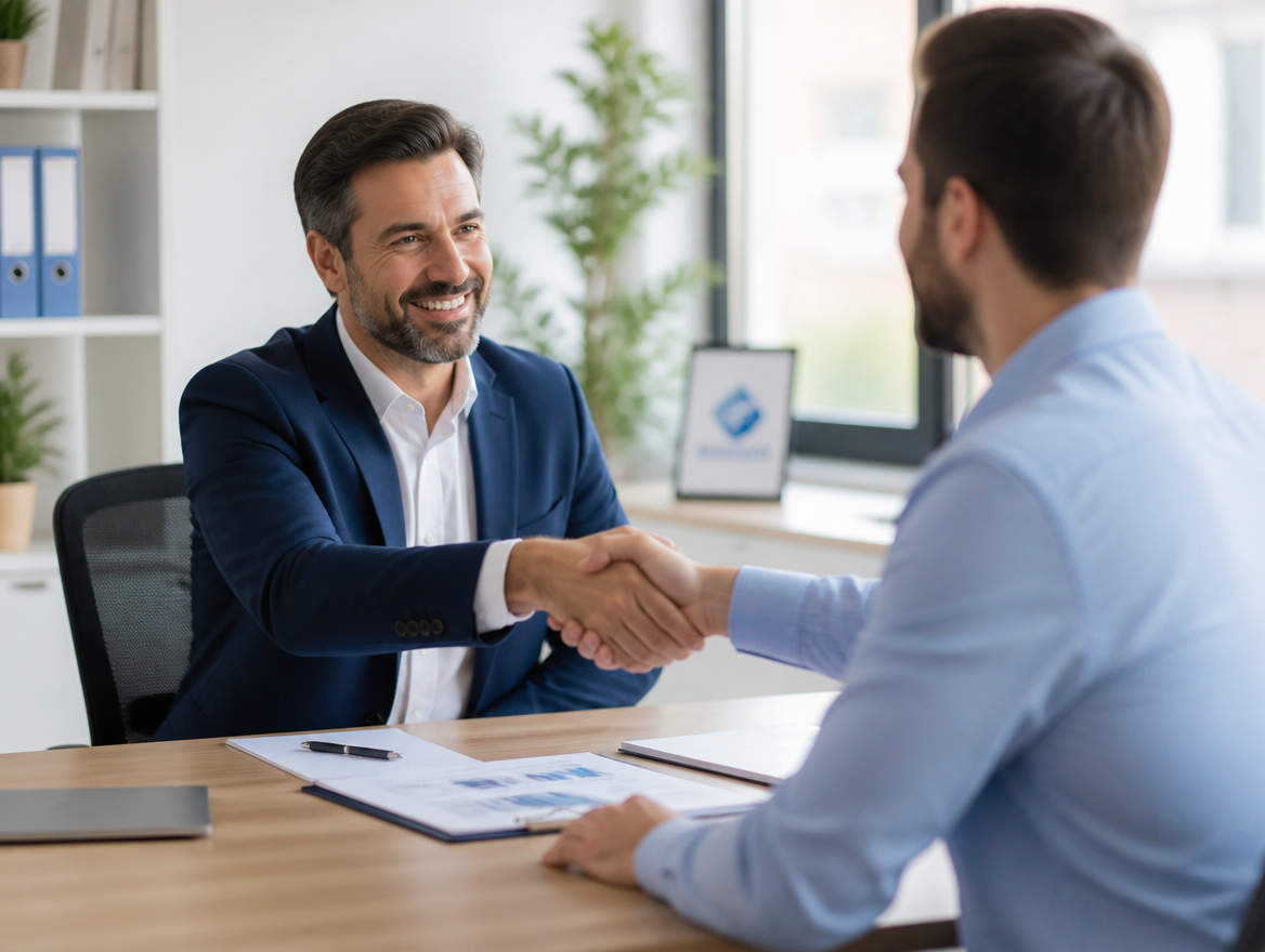 Advisor meeting a small business owner