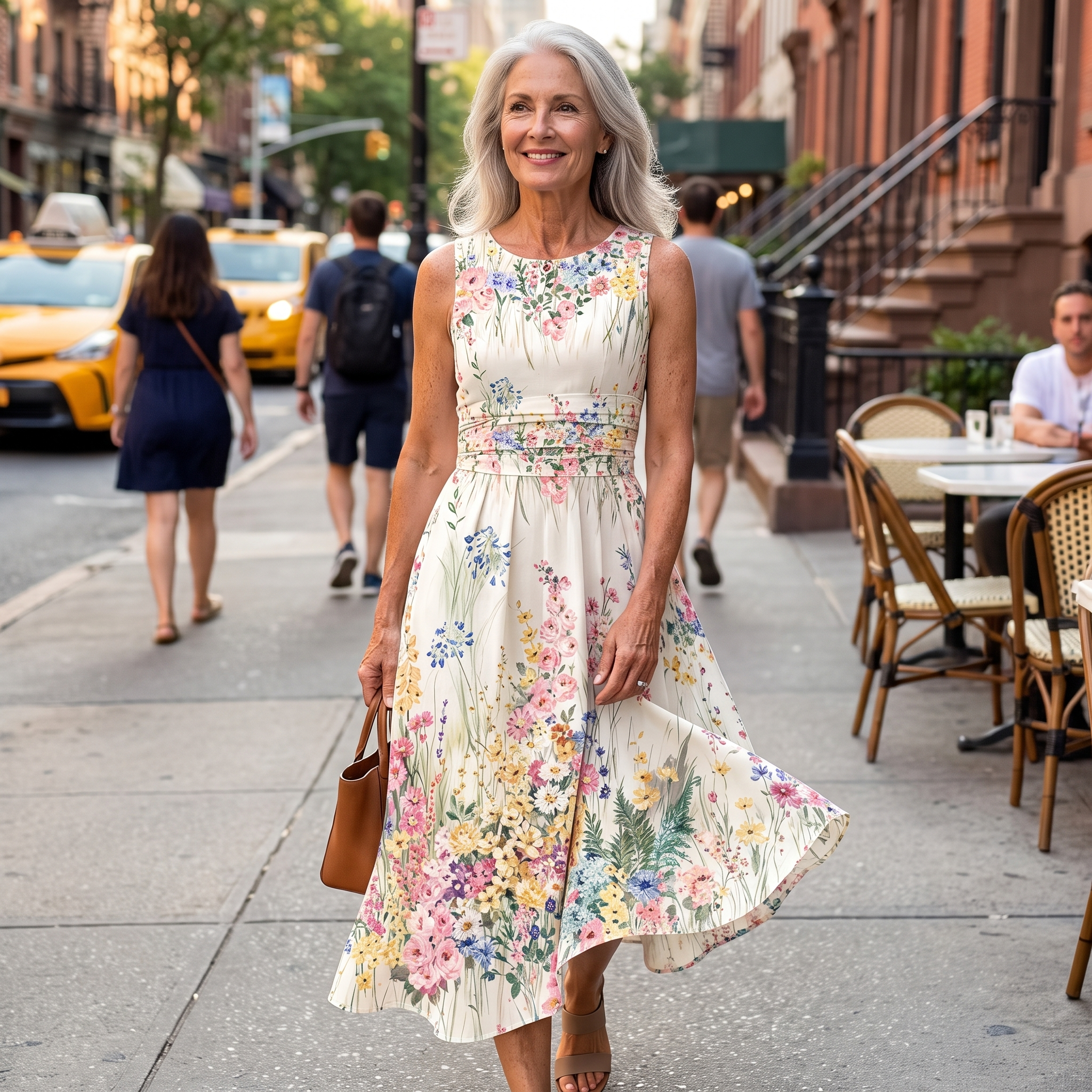 Paige Sleeveless Floral Midi Dress