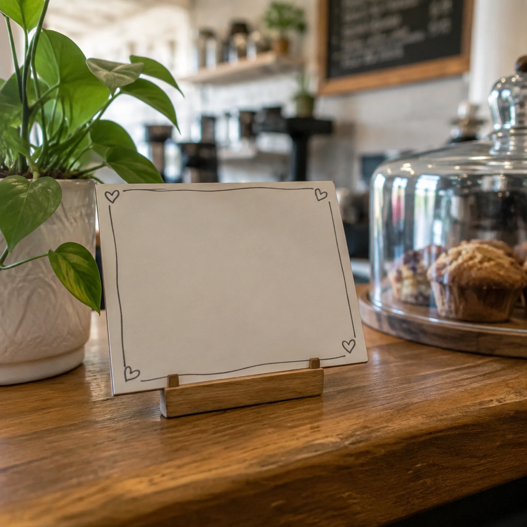 A small business inviting customers to share and tag their photos
