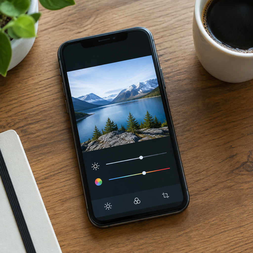 Editing a phone photo with simple, consistent adjustments