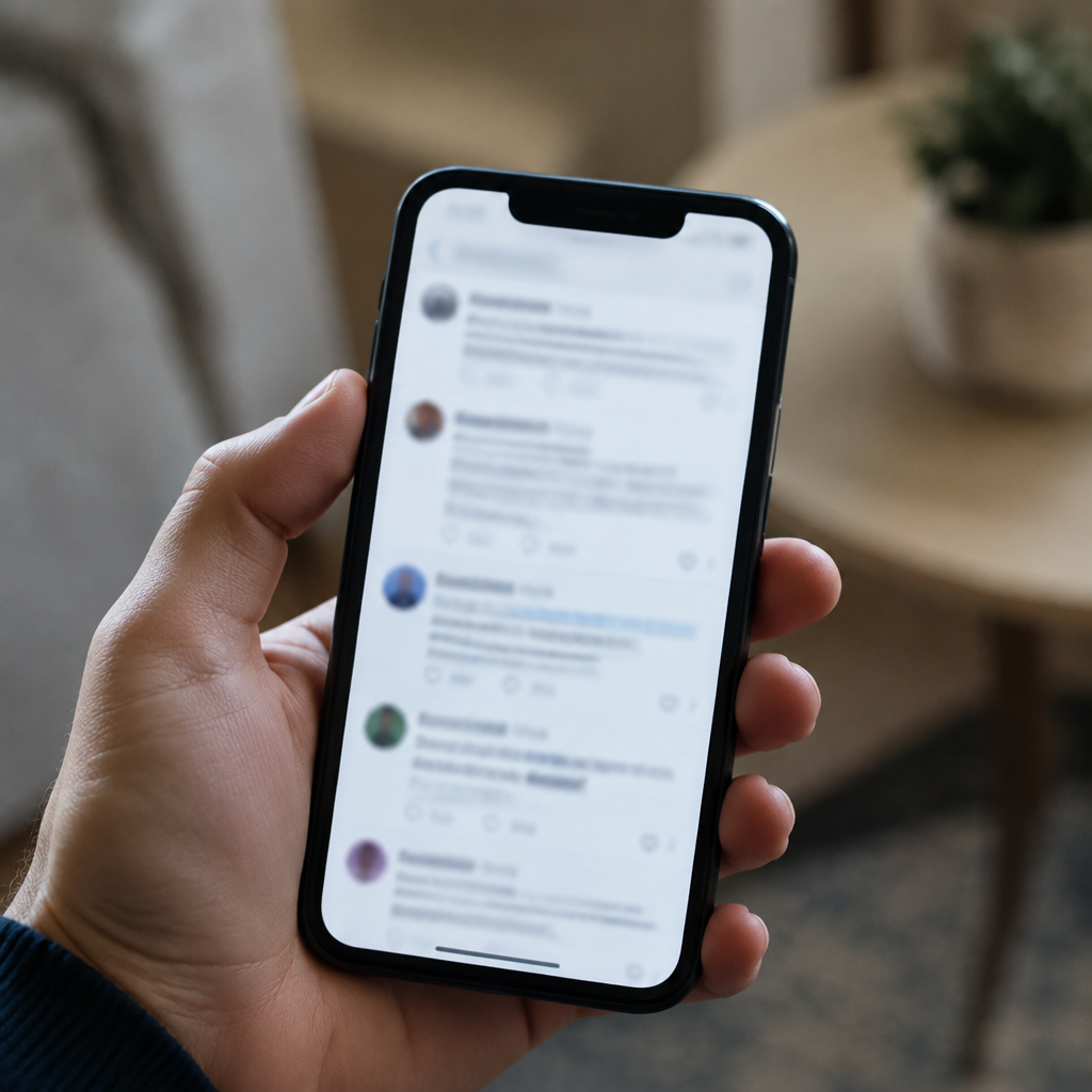 Reviewing incoming comments and messages on a phone